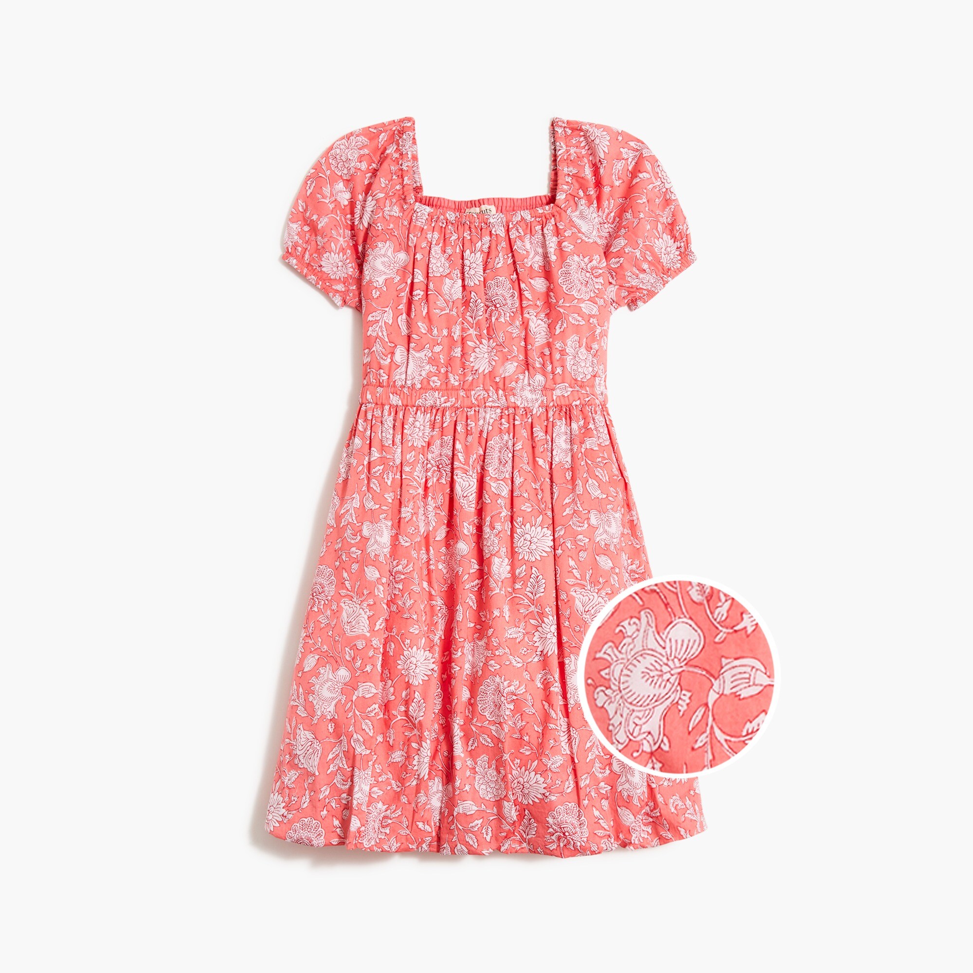 Girls' floral bubble-hem dress