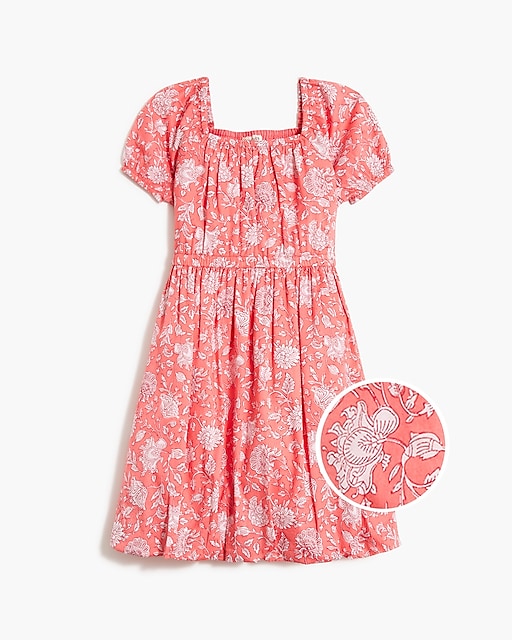 Girls' floral bubble-hem dress