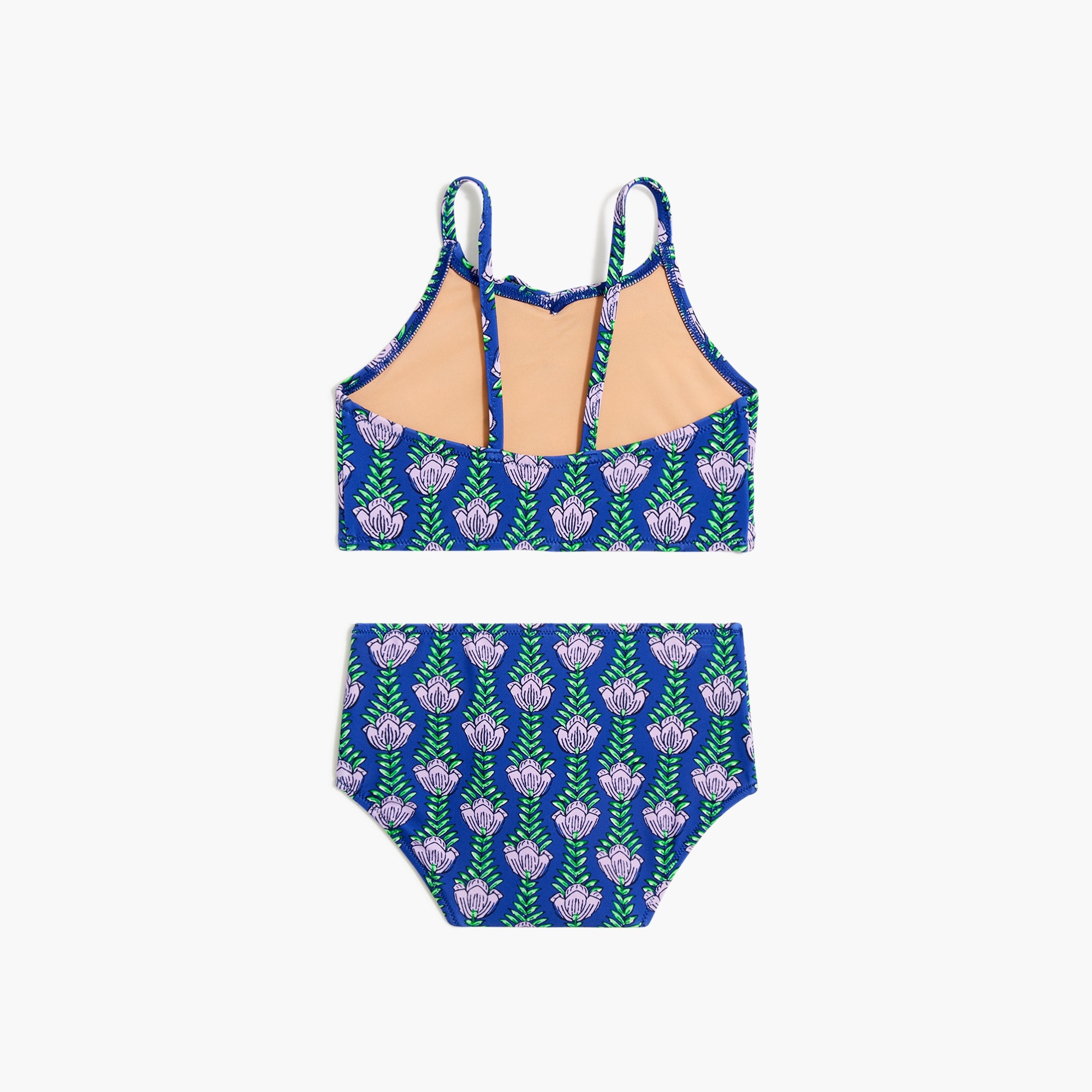Girls' printed bow bikini set