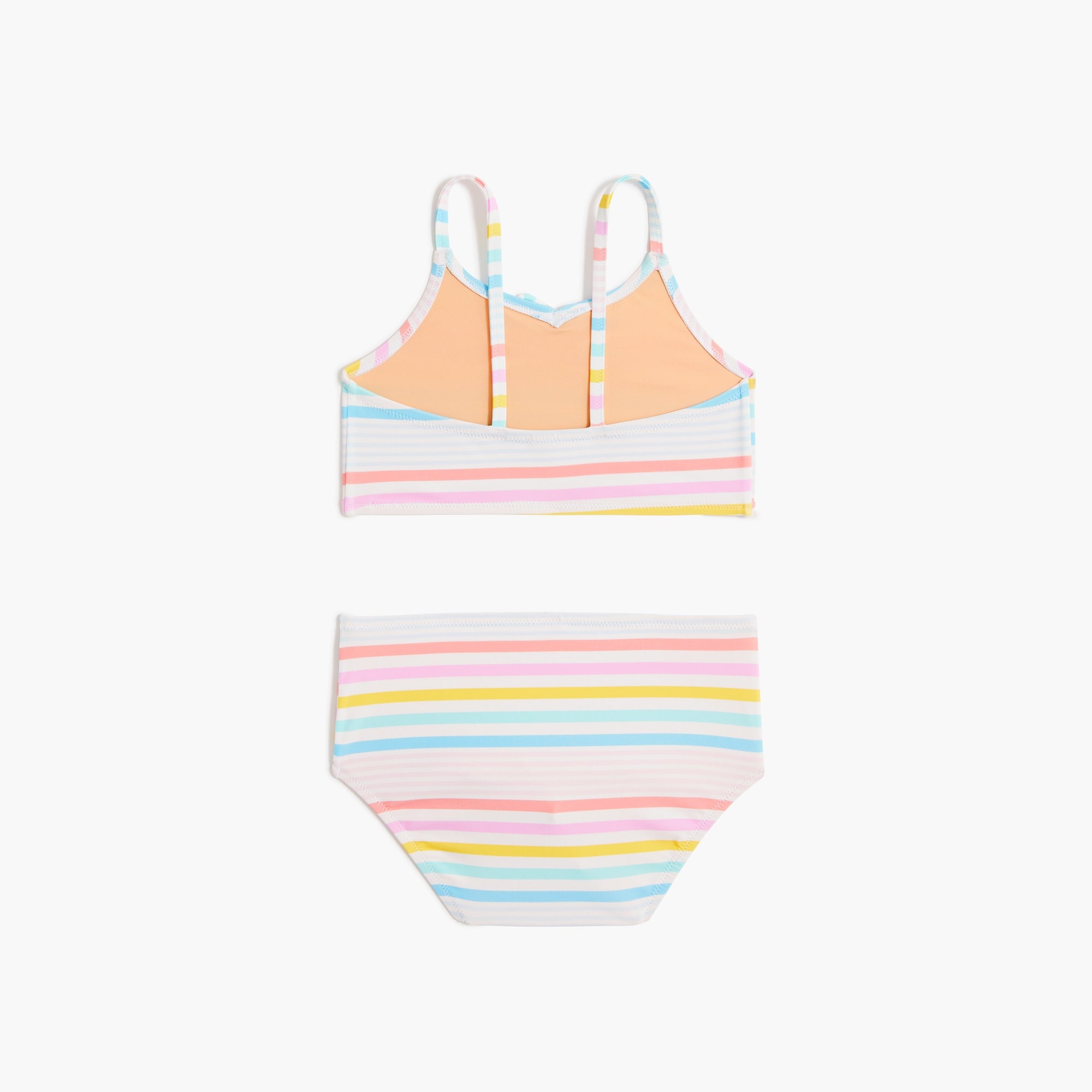 Girls' striped bow bikini set