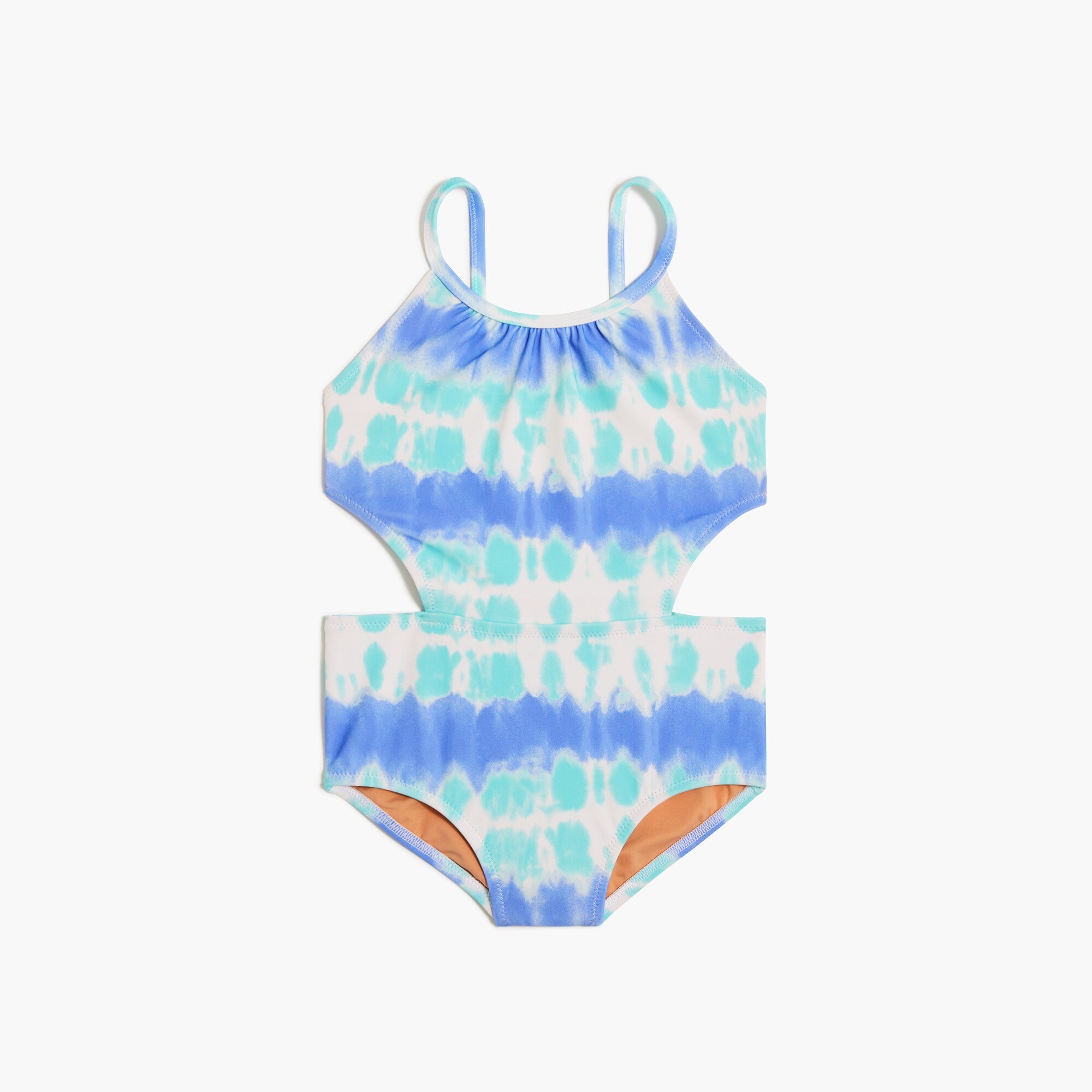 girls' tie-dye cutout one-piece swimsuit for girls