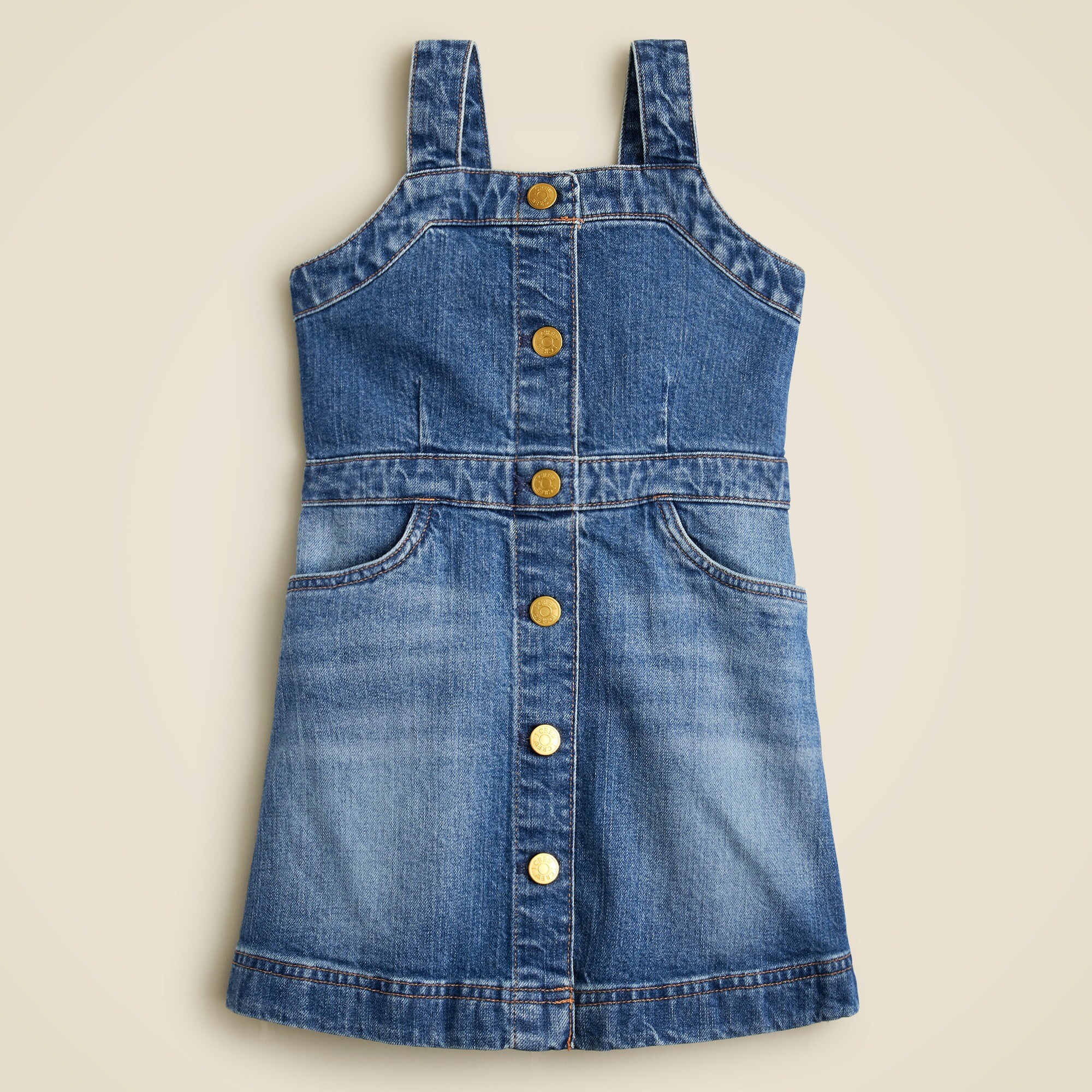 knee length dresses for ladies Alice Overall Denim Dress