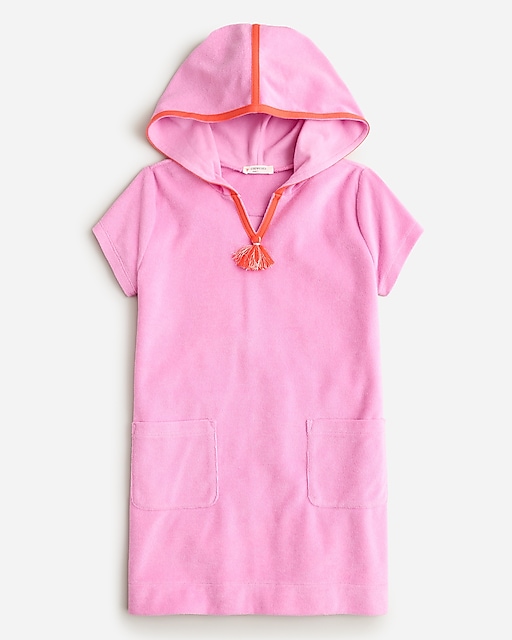 girls Girls' hooded tunic in towel terry