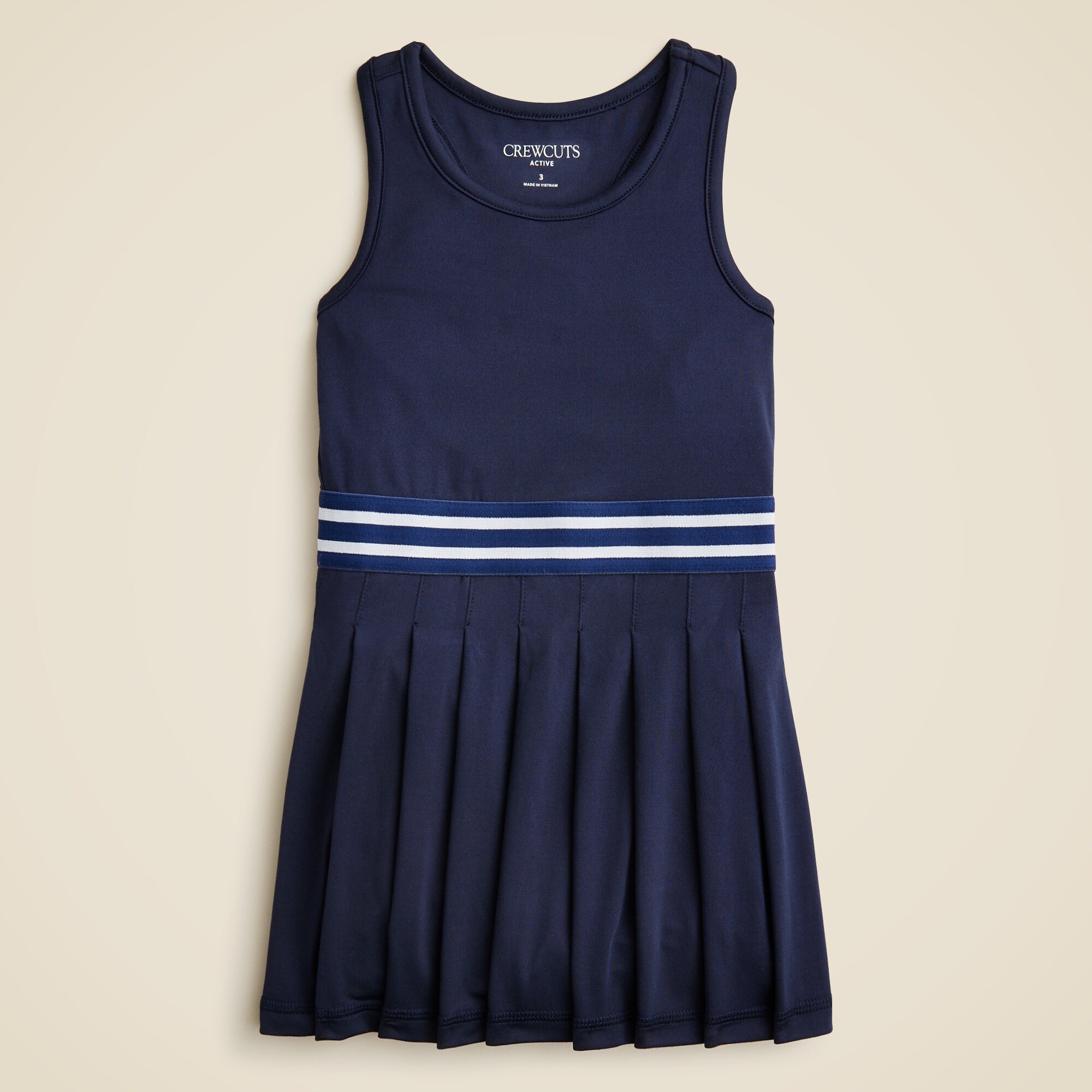  Girls' pleated dress in performance jersey
