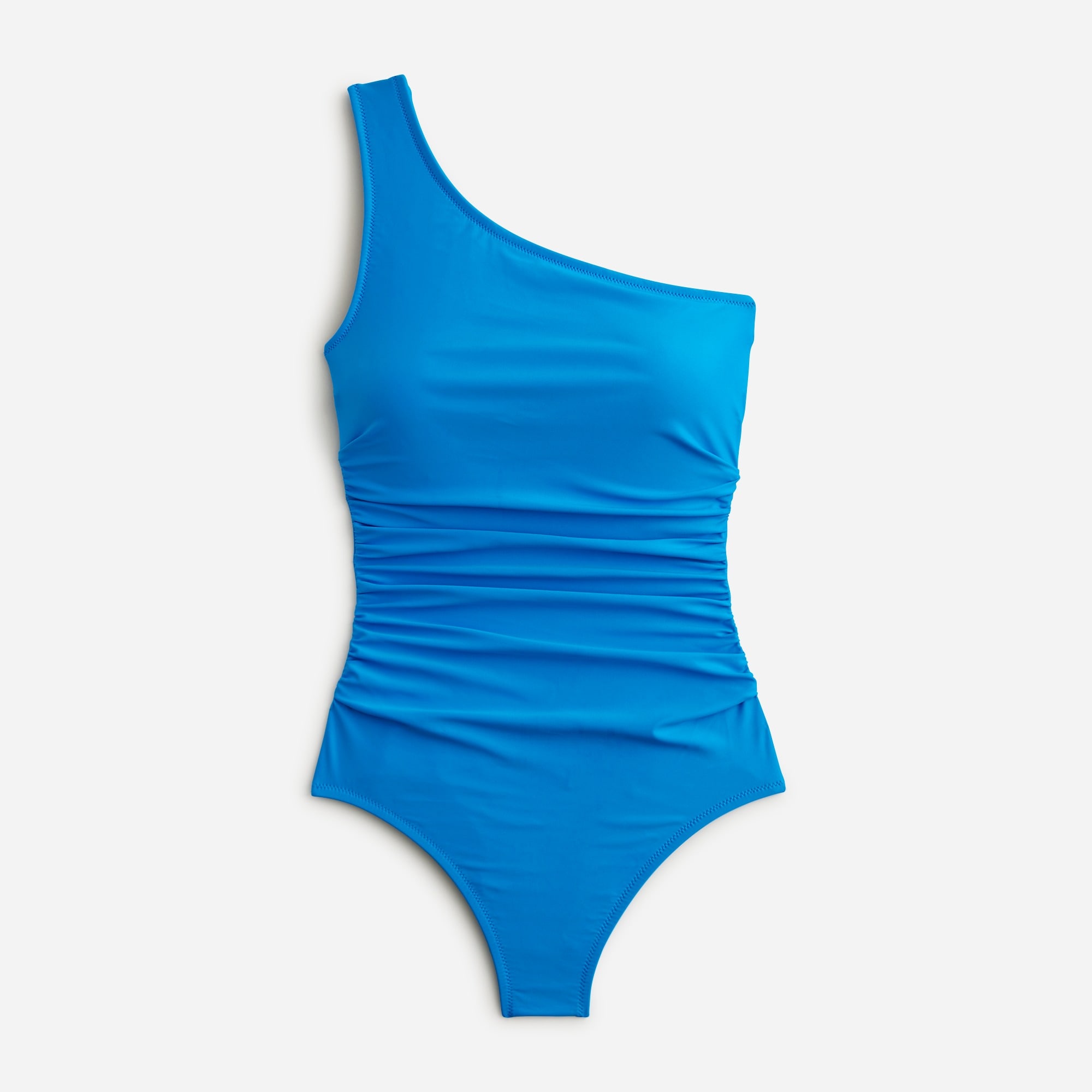 womens Sleek ruched one-shoulder one-piece swimsuit