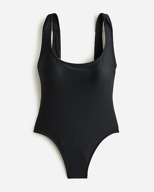  Long-torso scoopneck one-piece swimsuit