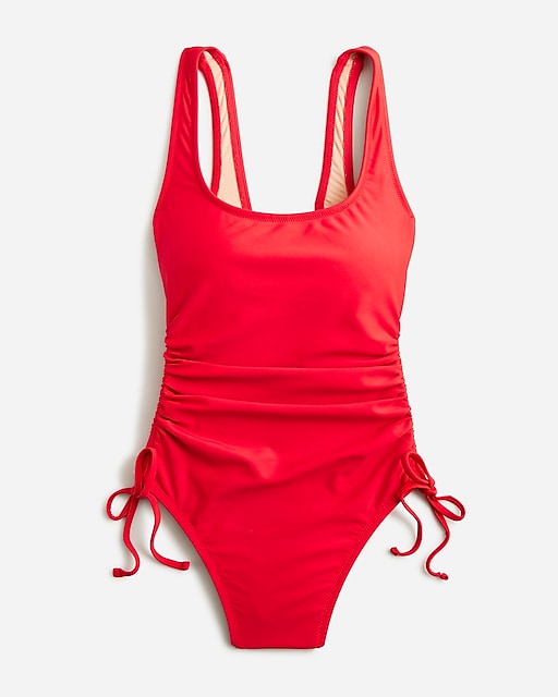  Ruched side-tie one-piece swimsuit
