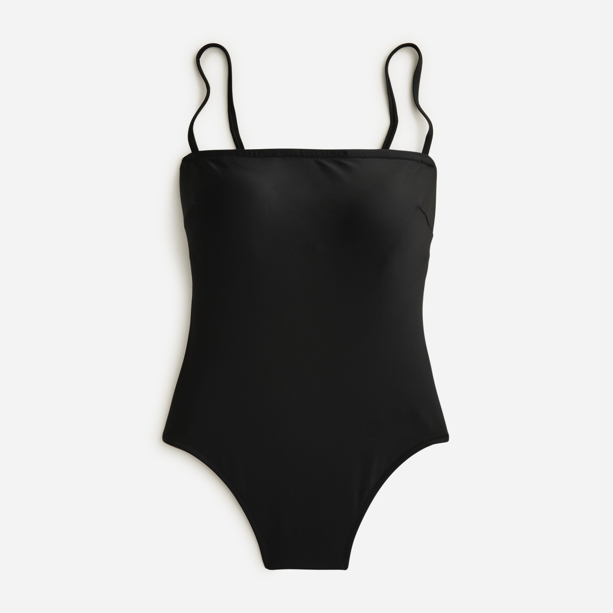  Long-torso squareneck one-piece swimsuit