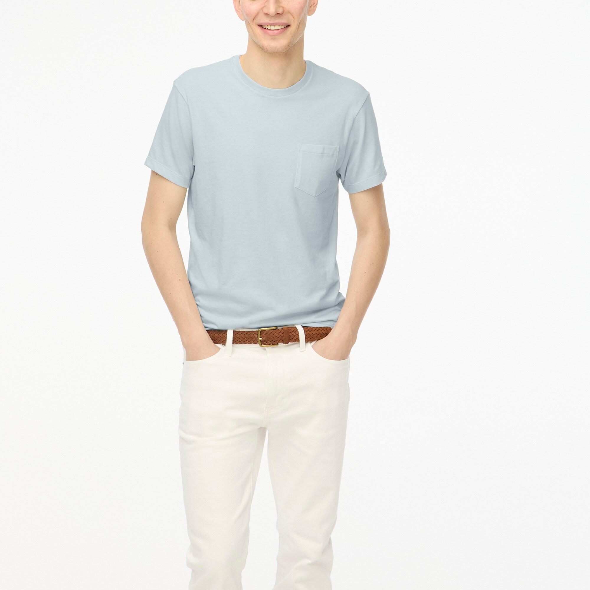 Washed jersey pocket tee