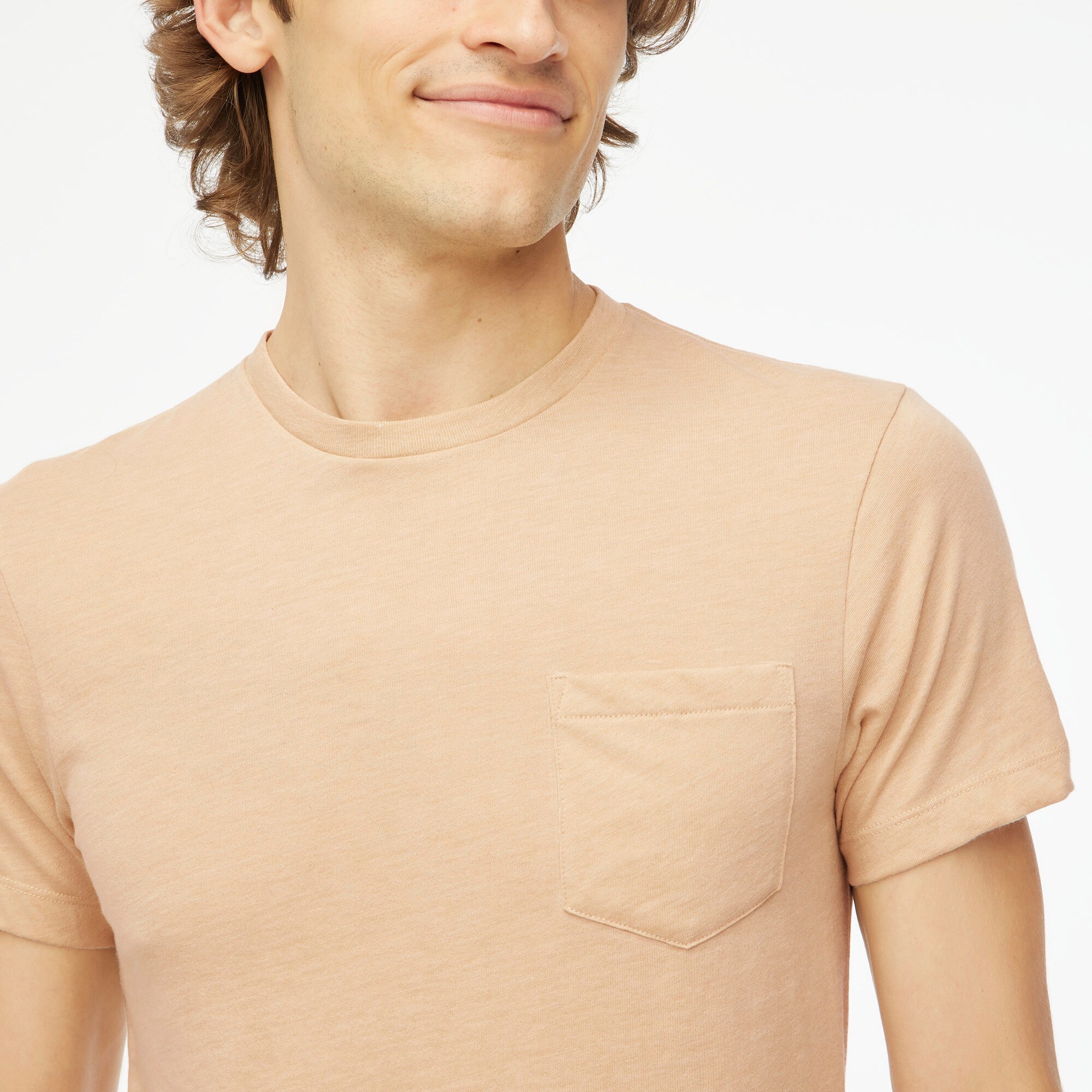 Washed jersey pocket tee