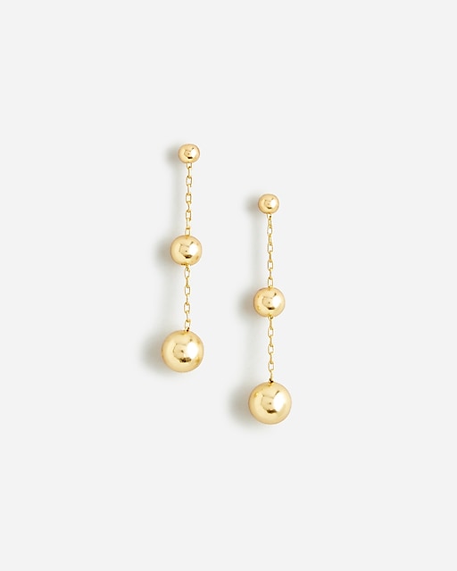  Metallic bead drop earrings