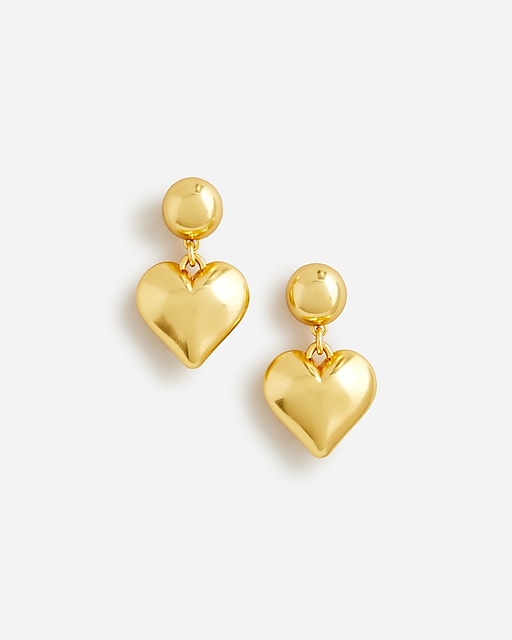 womens Heart drop earrings