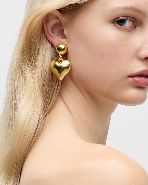 womens Heart drop earrings