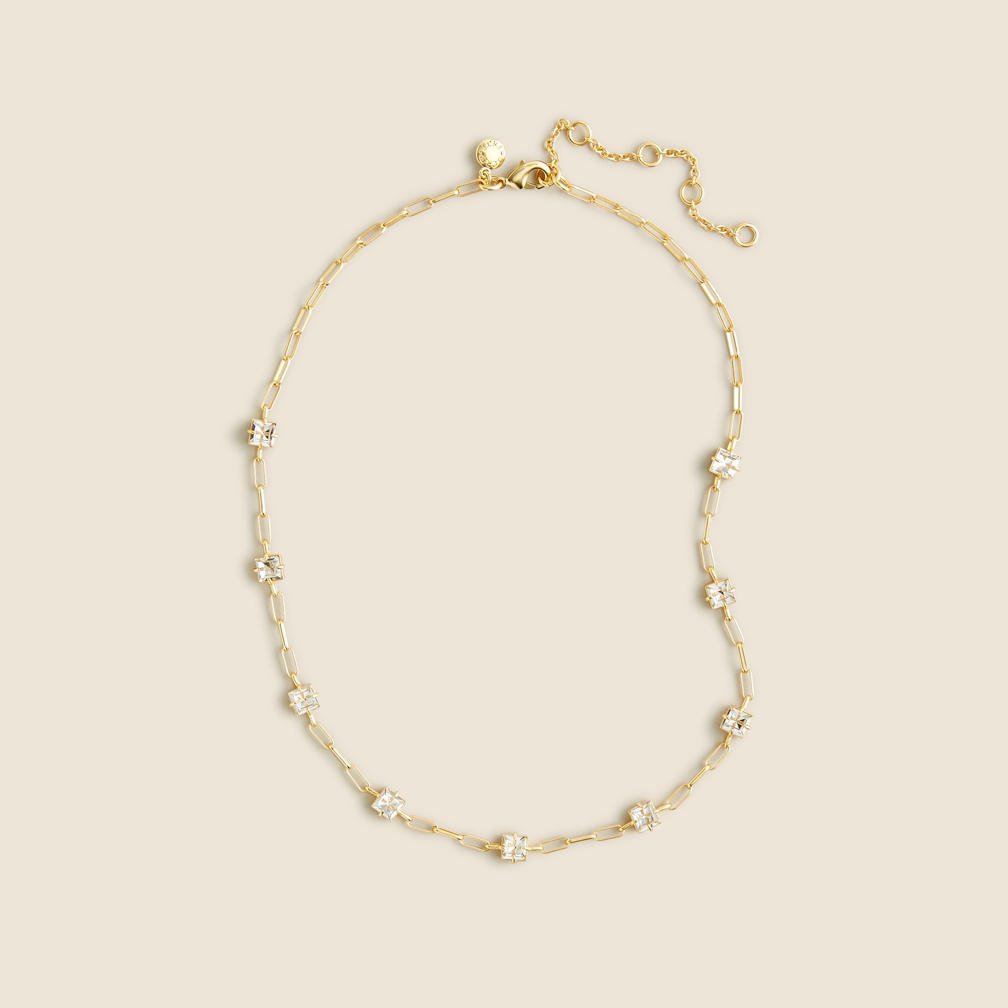 ファッションデザイナー J.Crew: Square Crystal Station Necklace For Women トップス