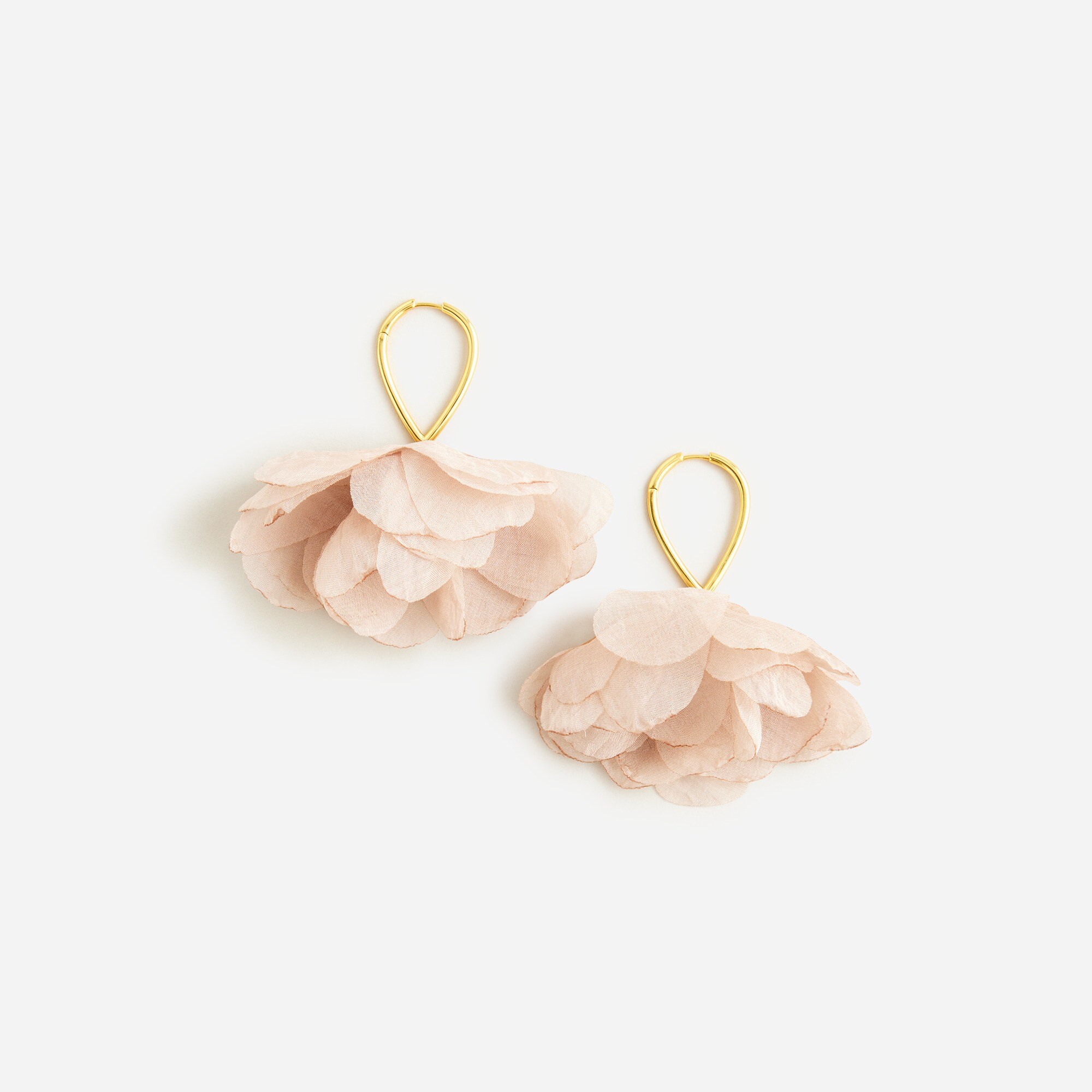 Flower appliqué drop earrings