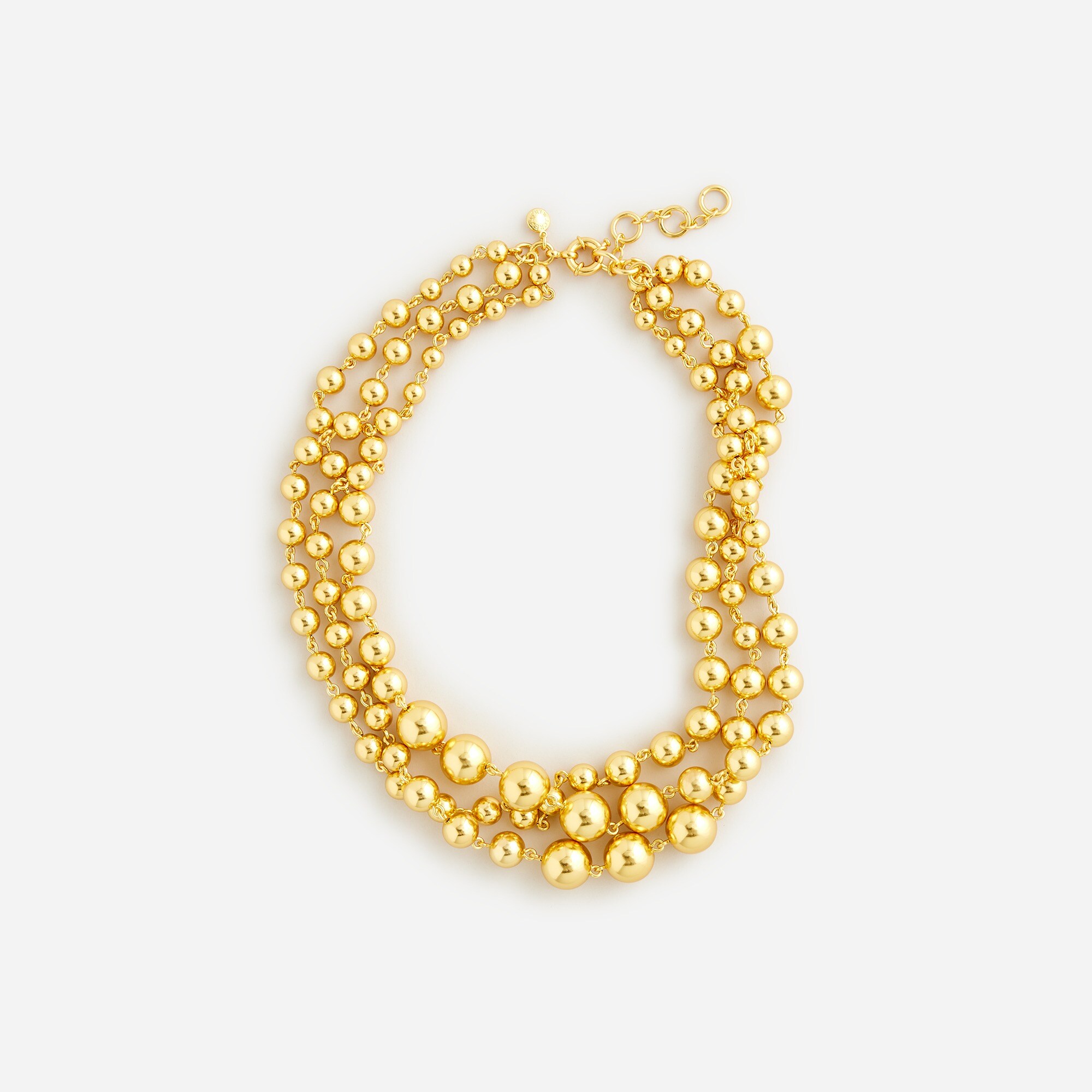  Layered metallic-bead necklace