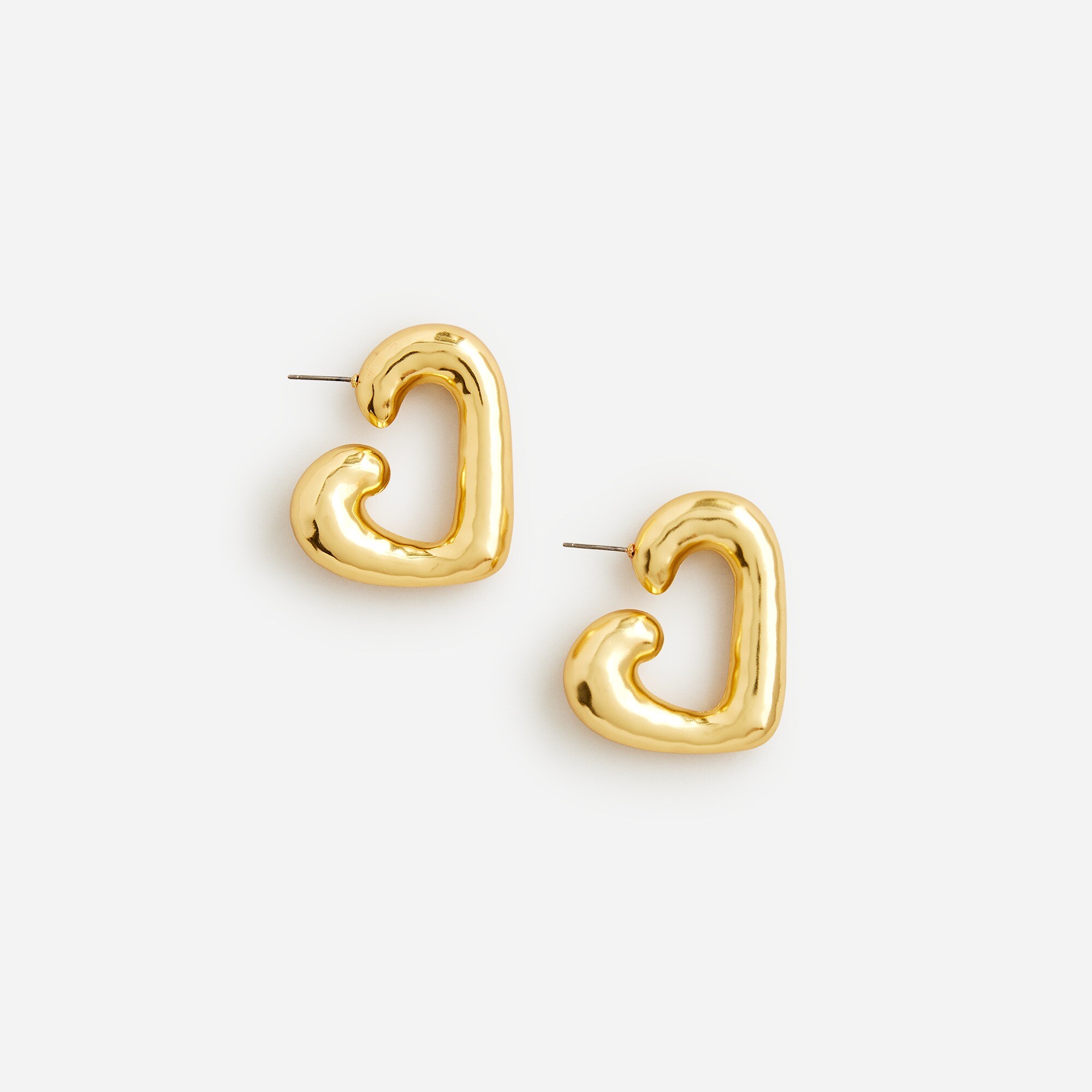 Heart hoop earrings