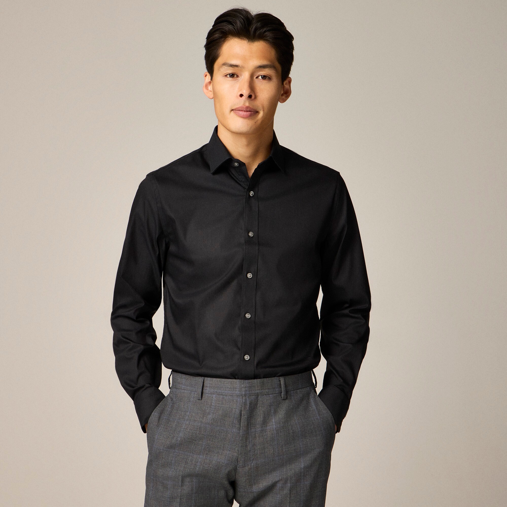  Slim Bowery performance stretch dress shirt with spread collar