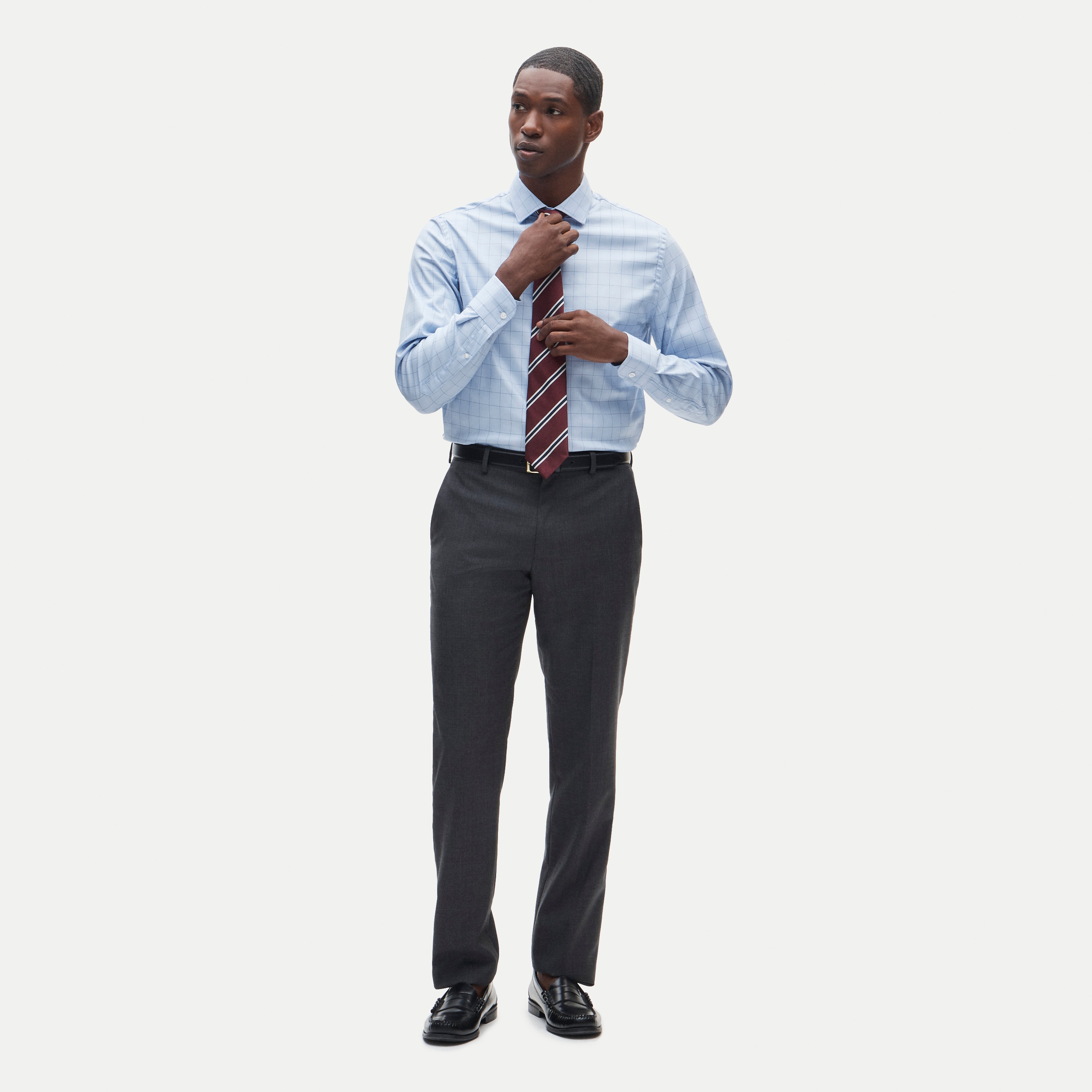 Bowery performance stretch dress shirt with spread collar