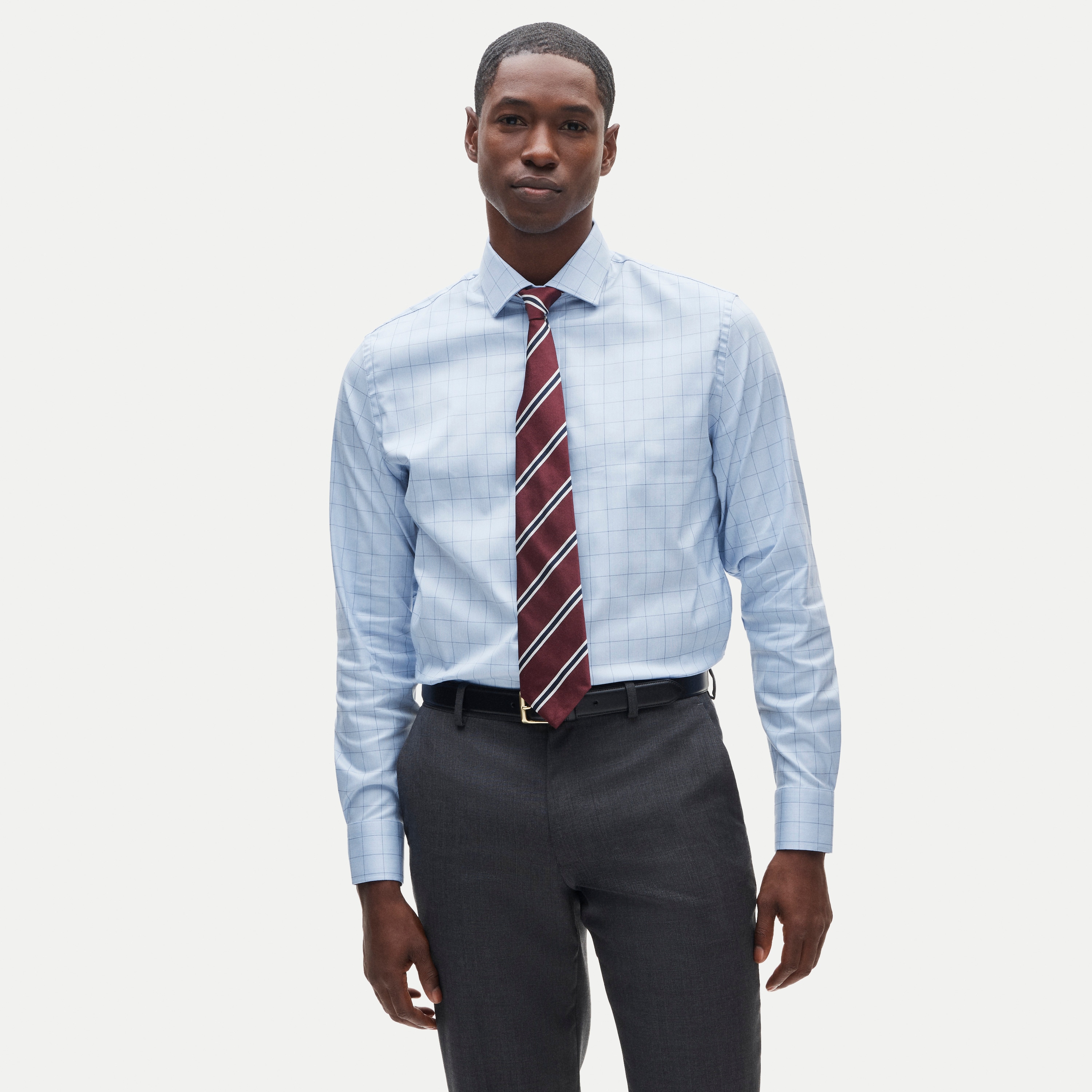 Bowery performance stretch dress shirt with spread collar