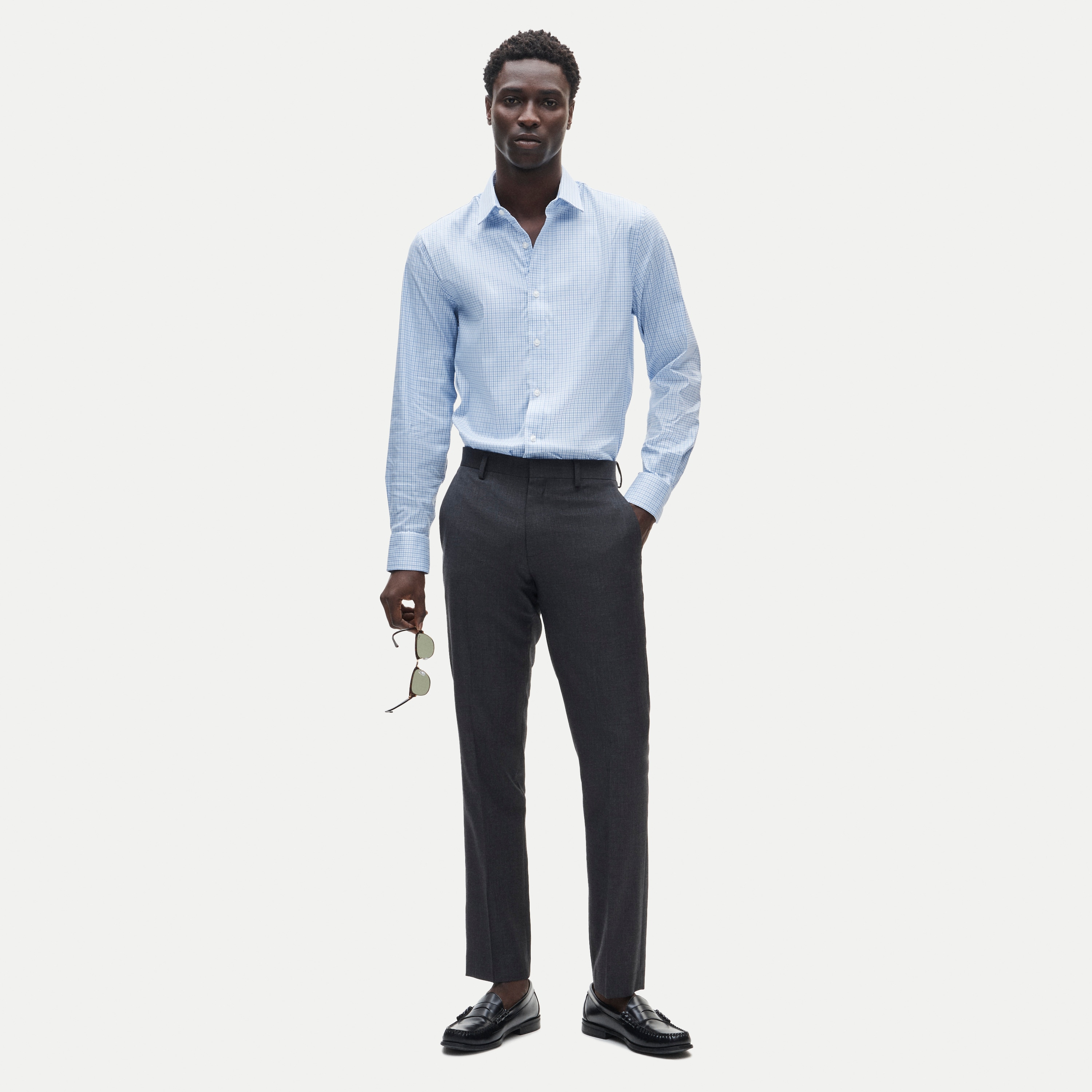 Bowery performance stretch dress shirt with spread collar