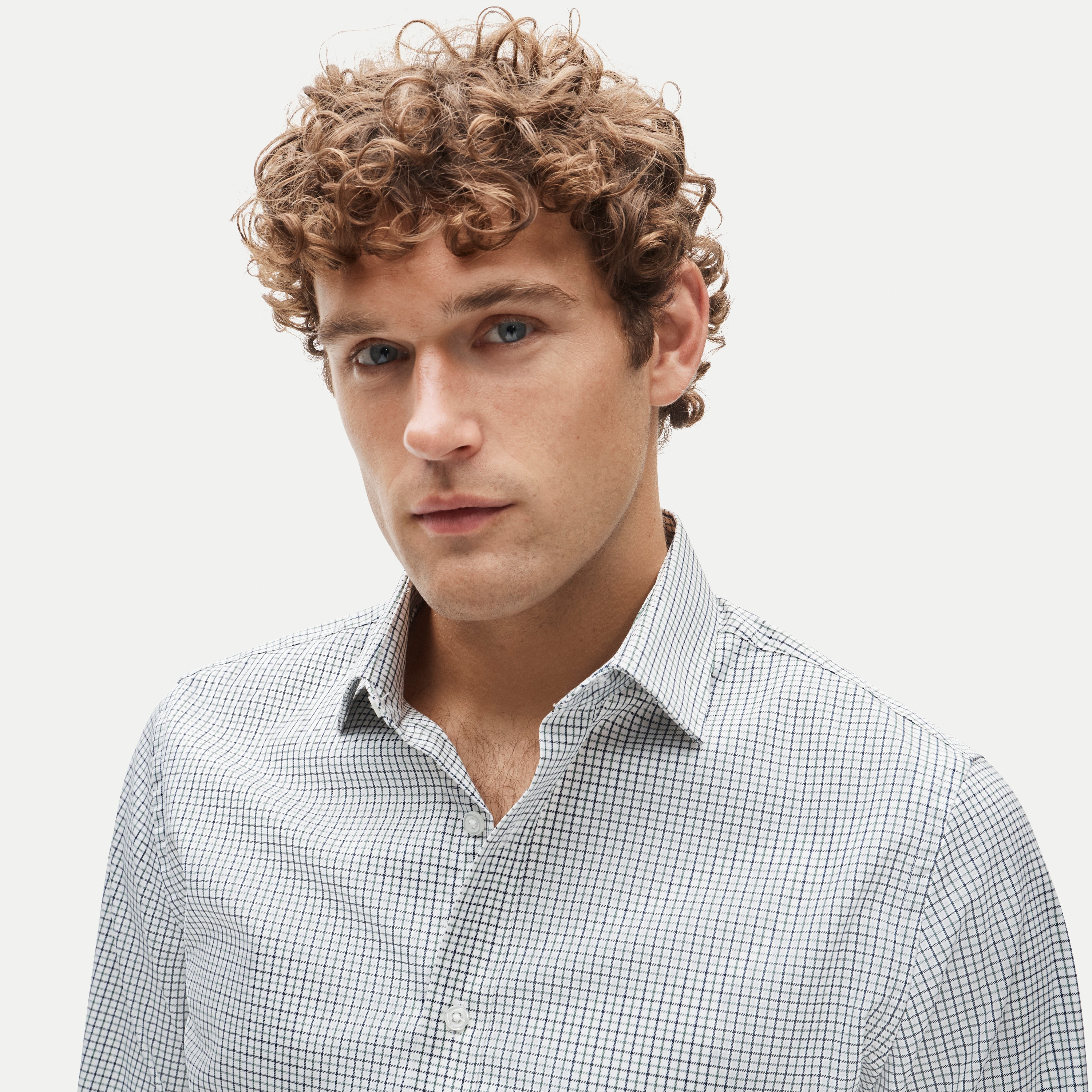 Bowery performance stretch dress shirt with spread collar