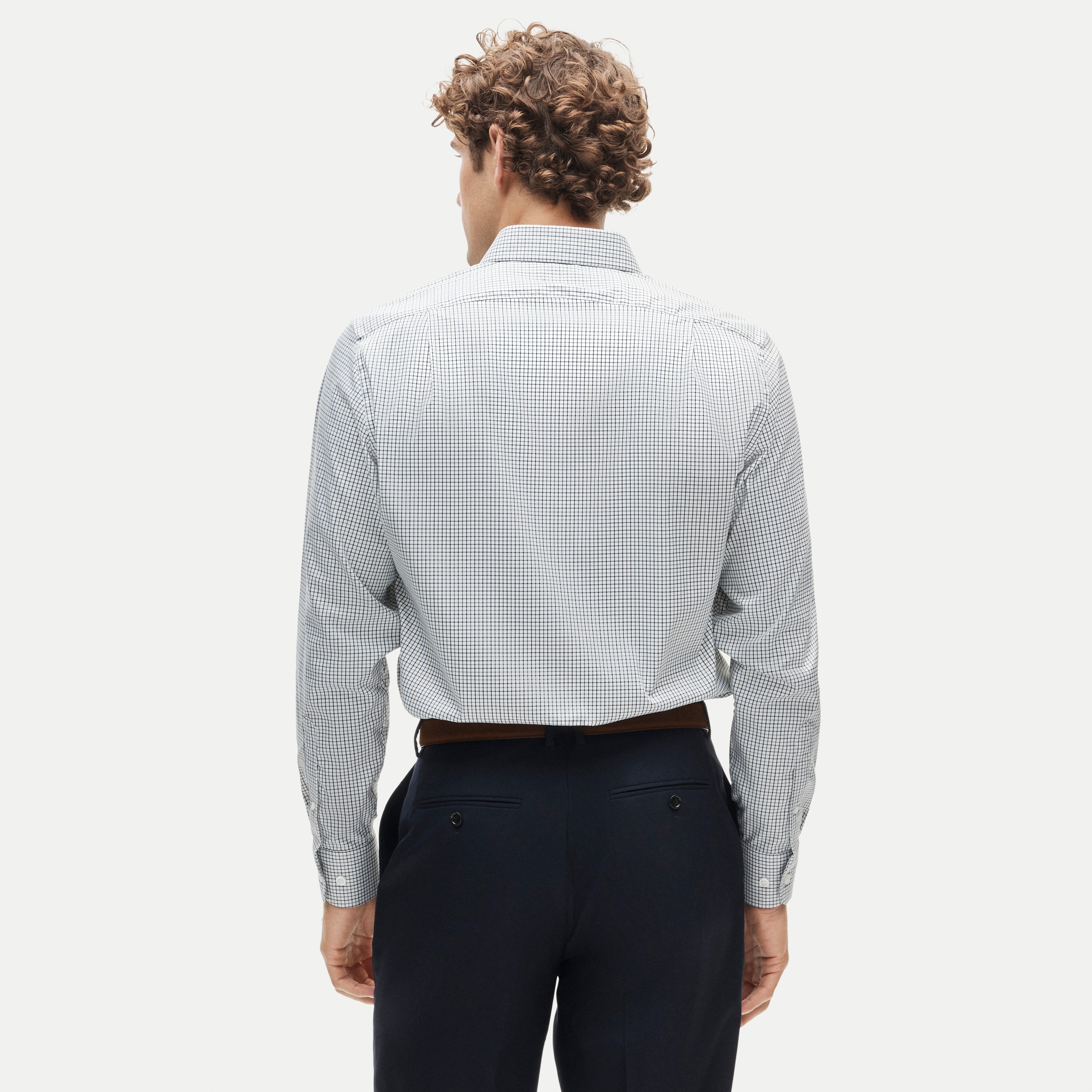 Bowery performance stretch dress shirt with spread collar