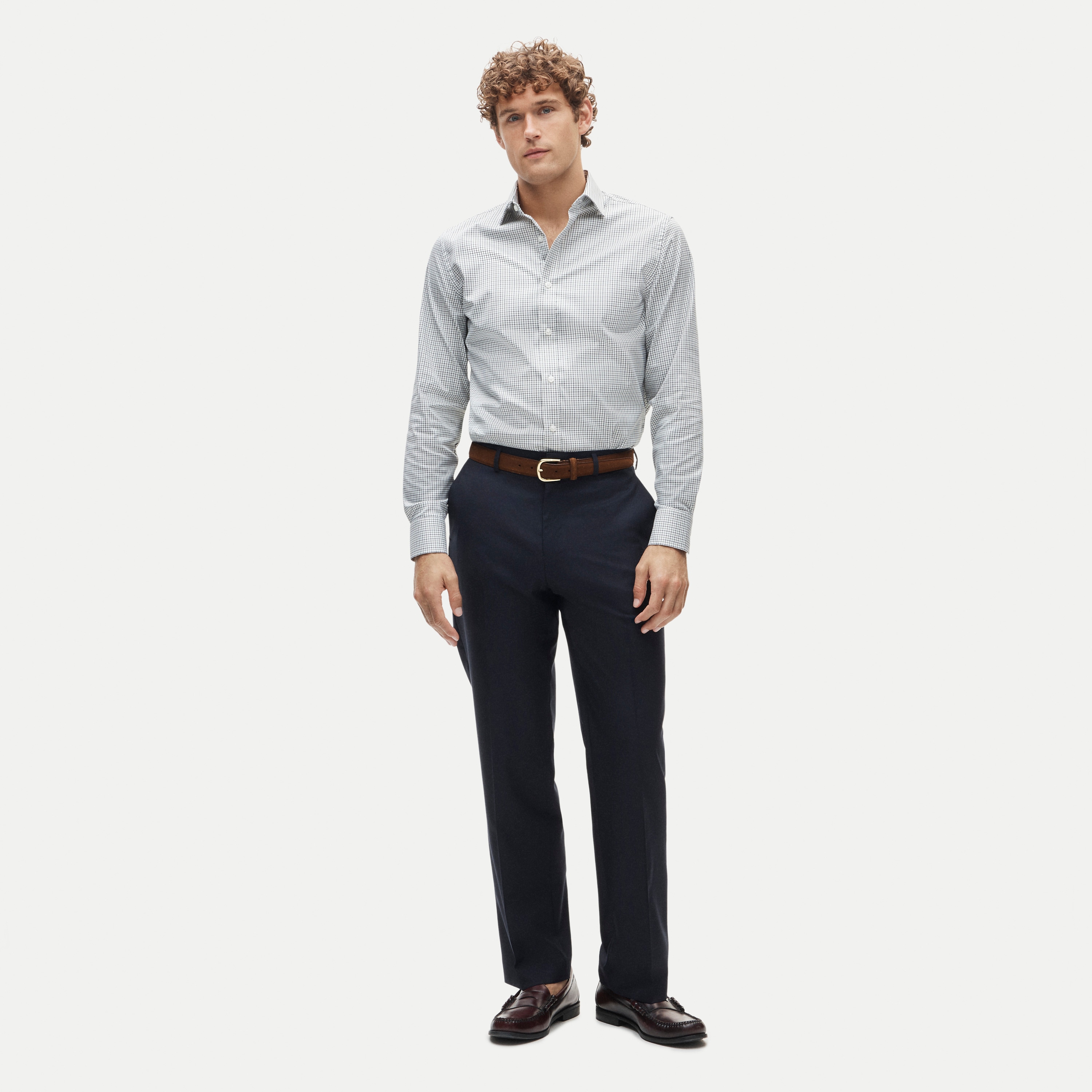 Bowery performance stretch dress shirt with spread collar