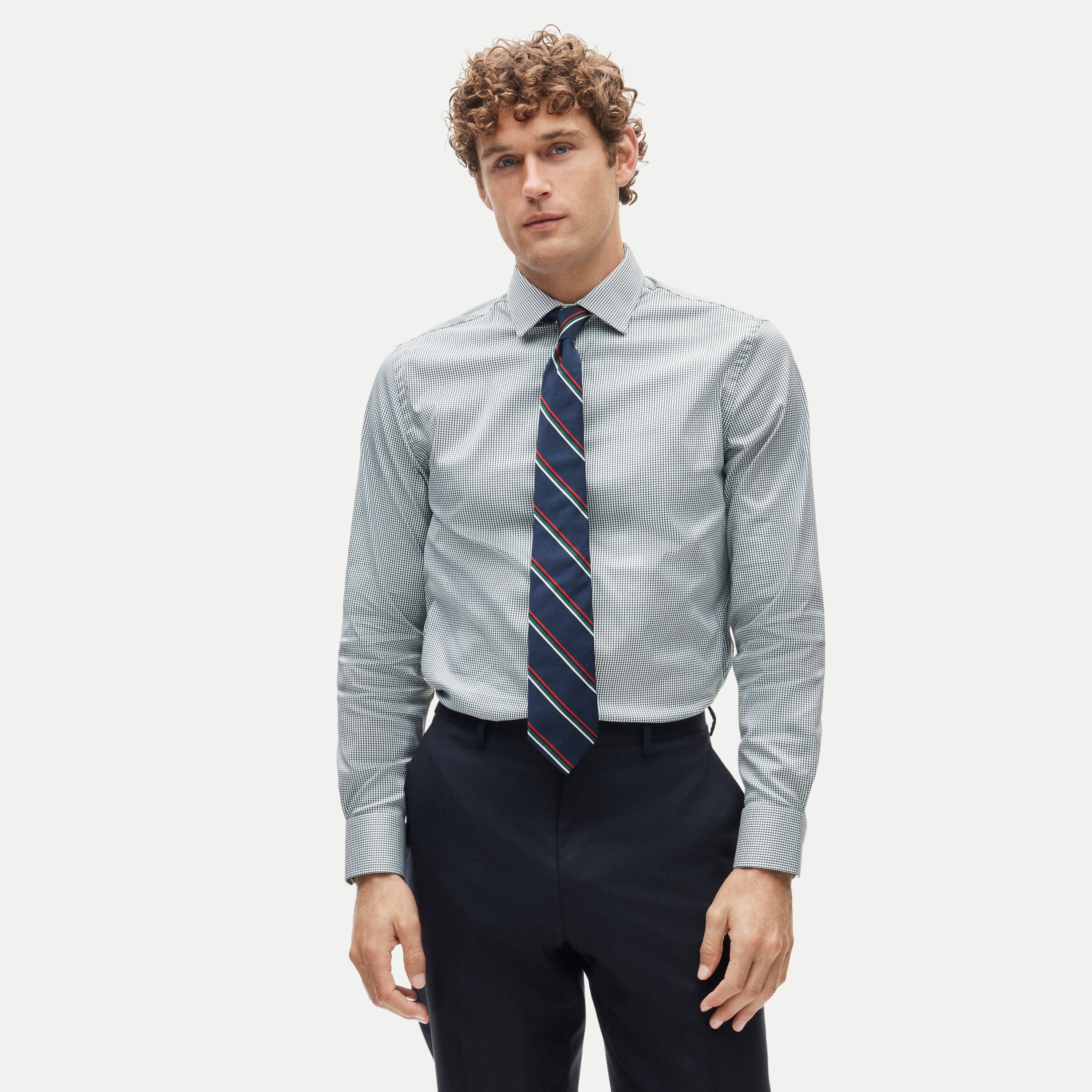 Bowery performance stretch dress shirt with spread collar