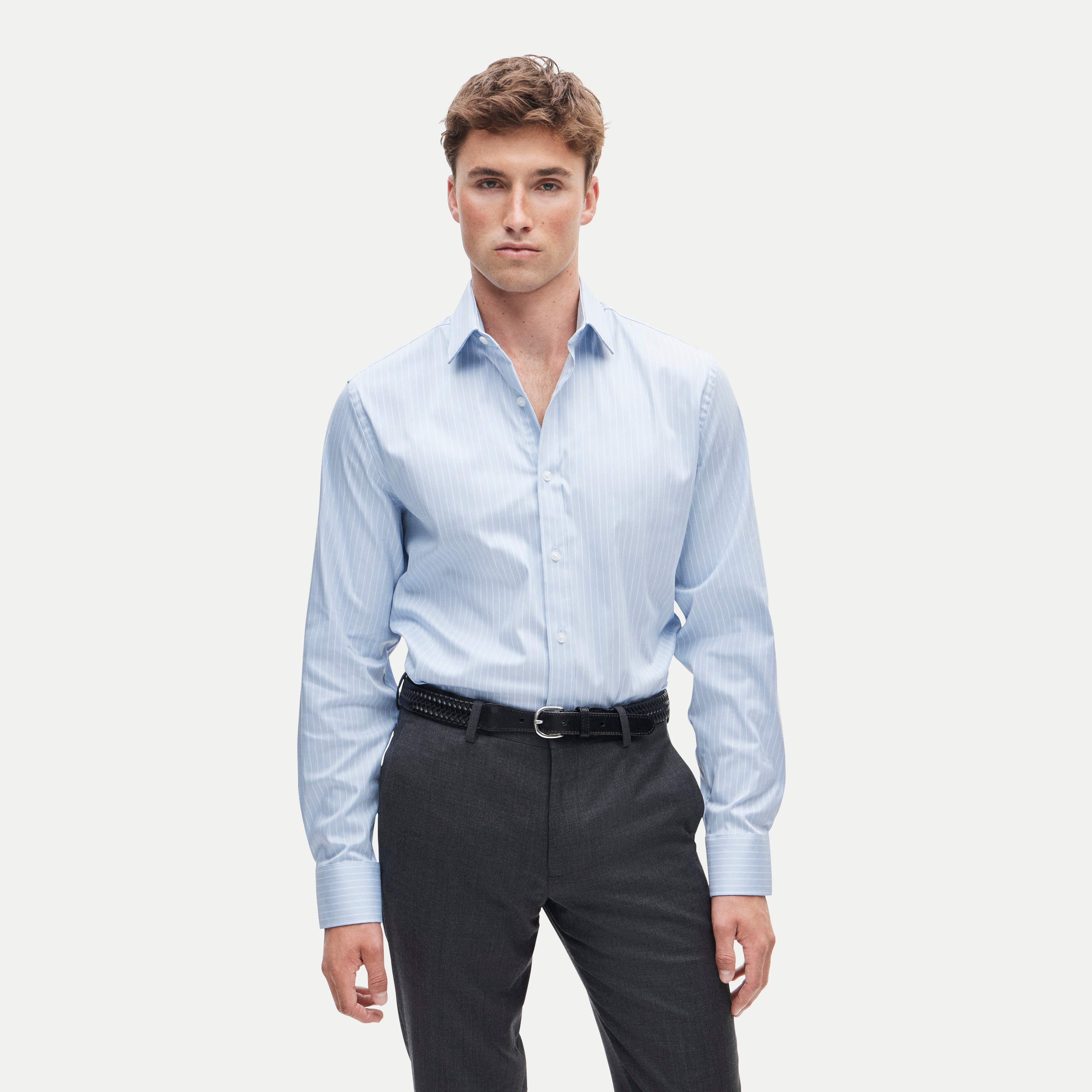 Bowery performance stretch dress shirt with spread collar