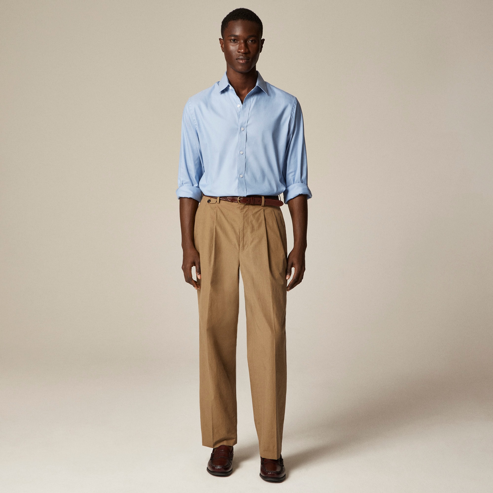 Bowery performance stretch dress shirt with spread collar
