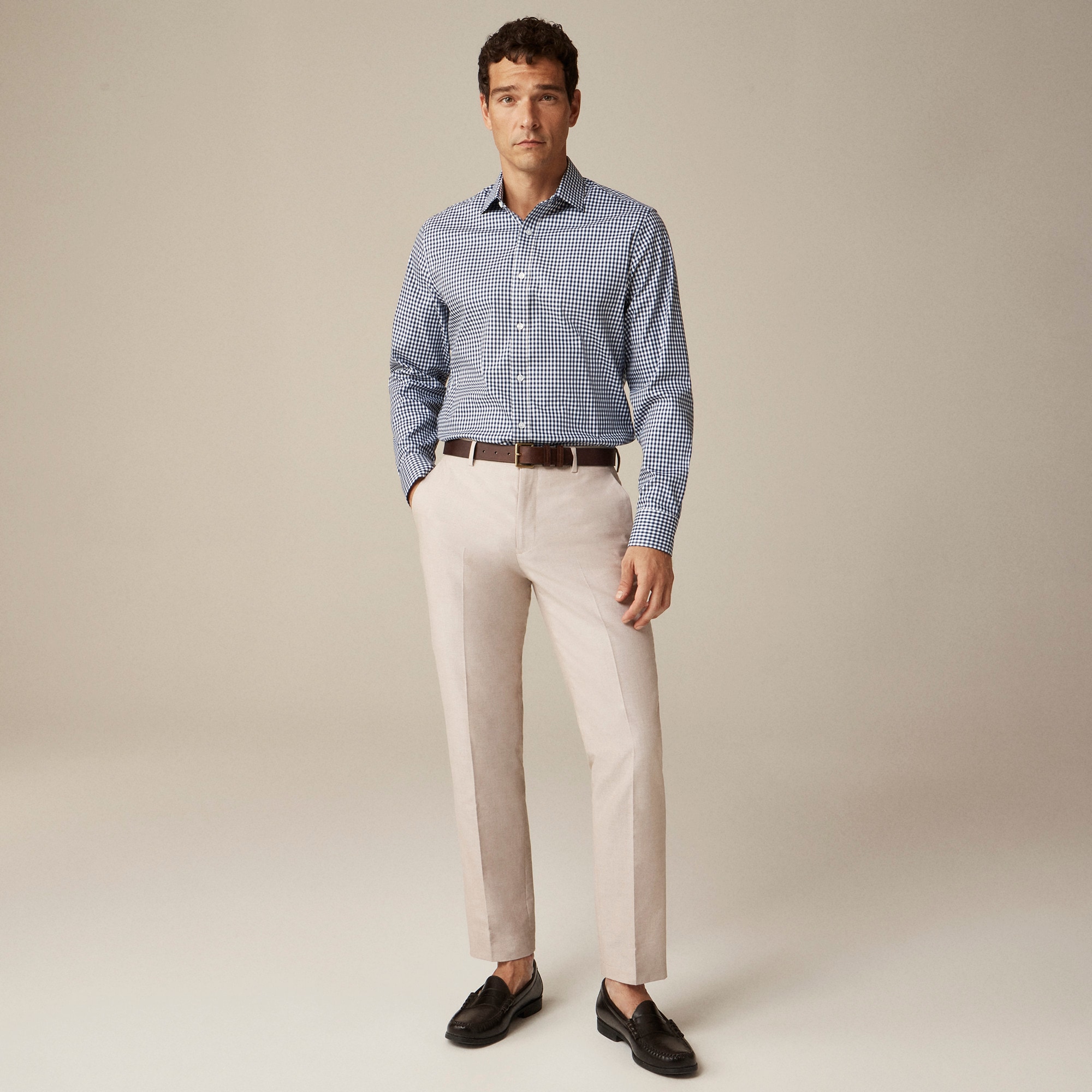 Bowery performance stretch dress shirt with spread collar