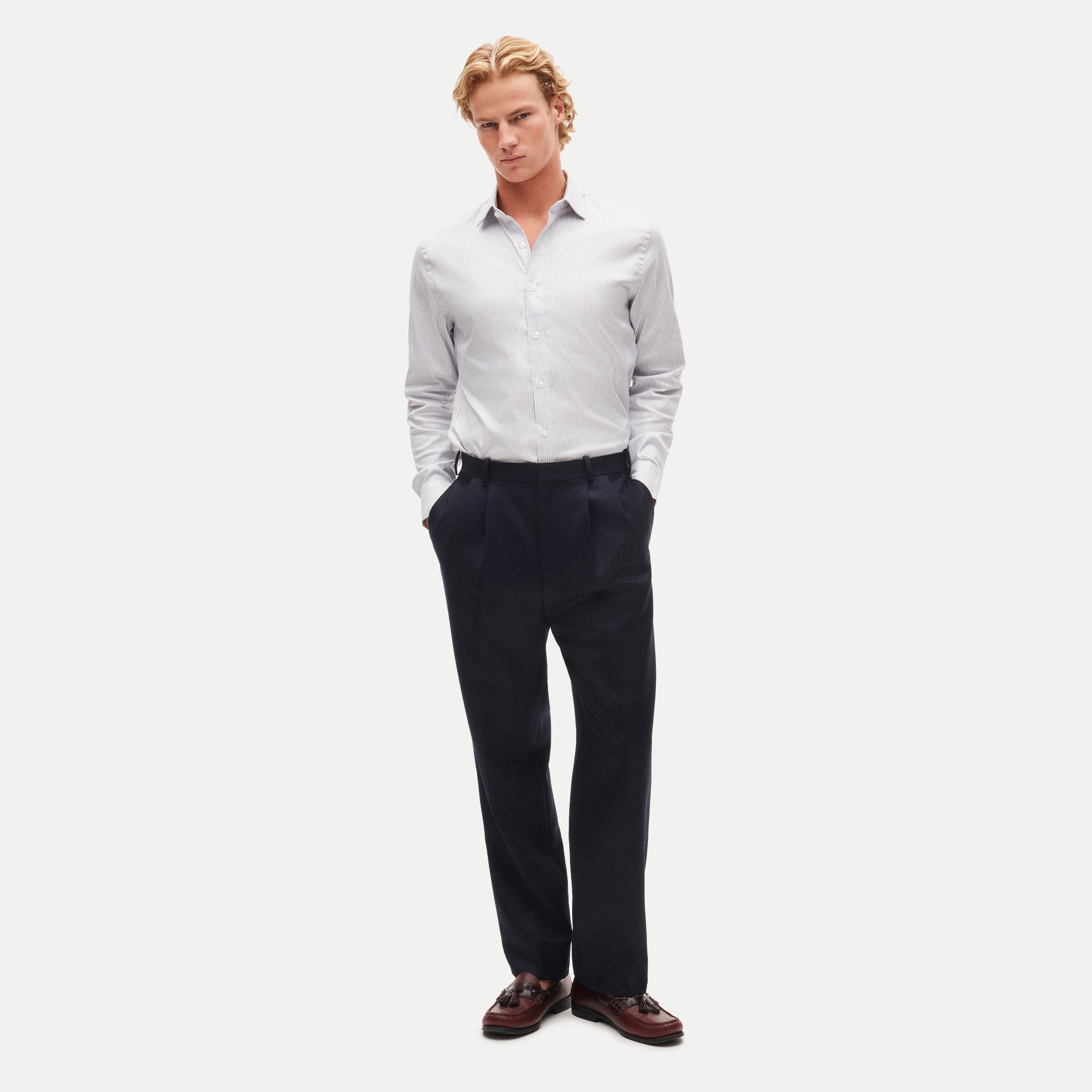 Bowery performance stretch dress shirt with spread collar