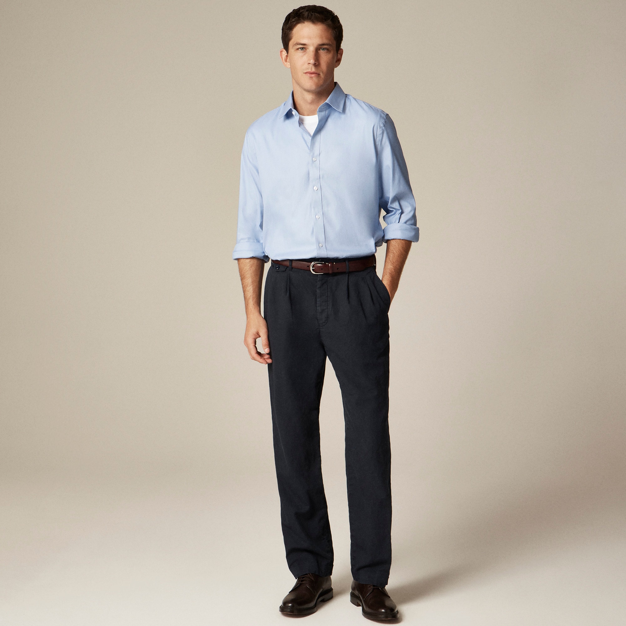 Bowery performance stretch dress shirt with spread collar