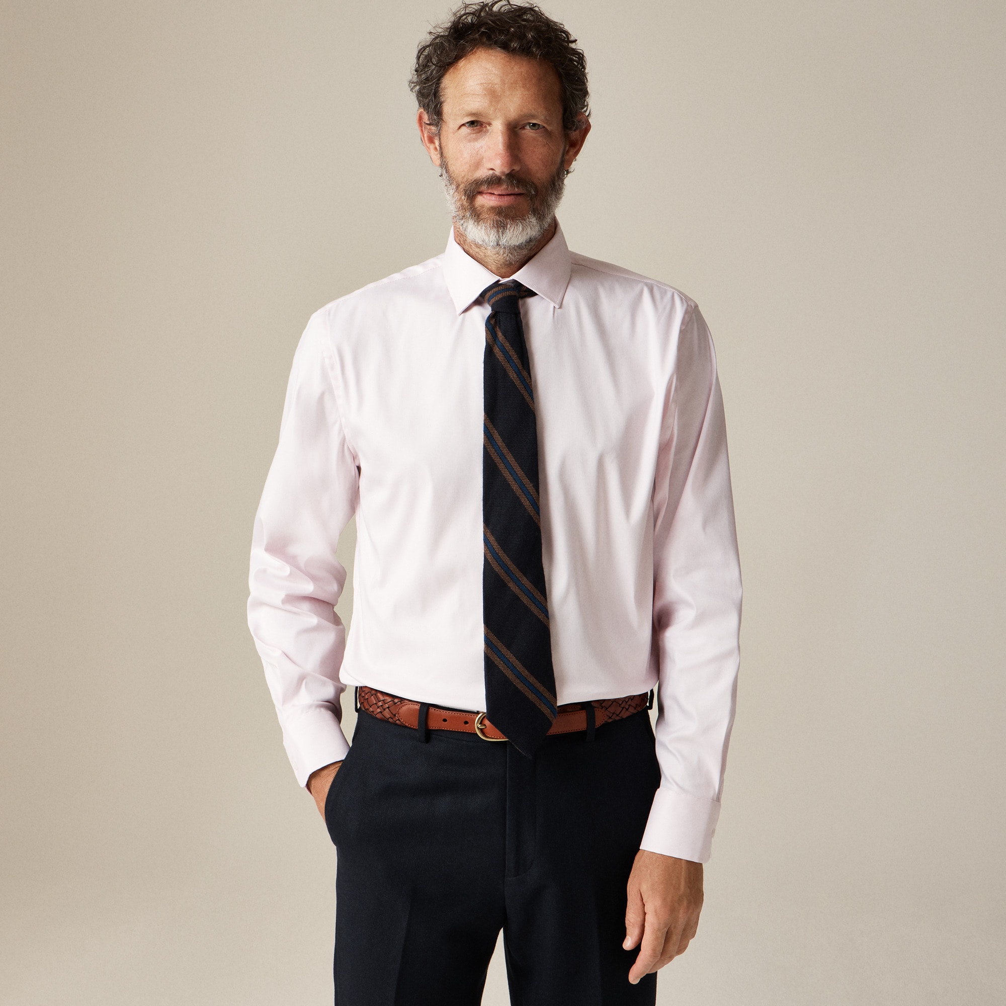 Bowery performance stretch dress shirt with spread collar