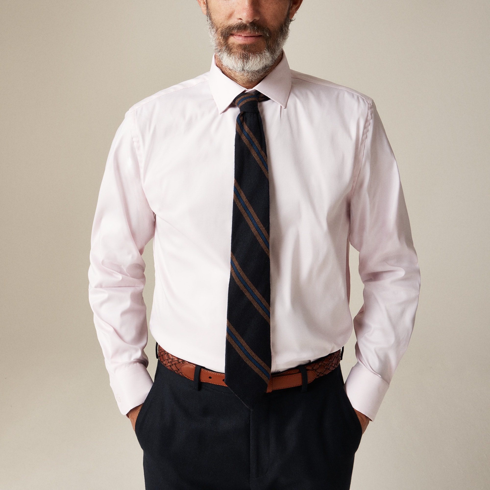 Bowery performance stretch dress shirt with spread collar