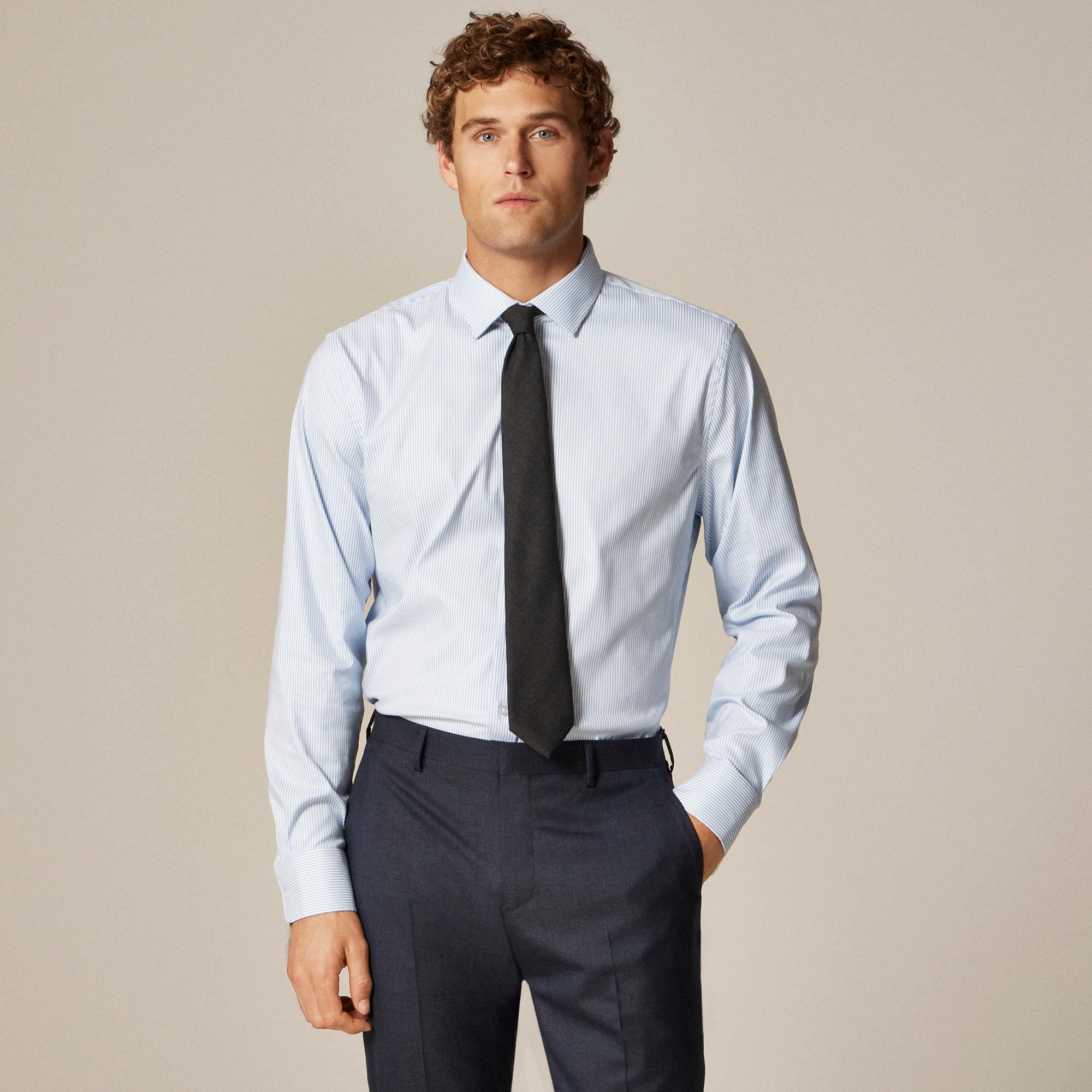 Bowery performance stretch dress shirt with spread collar
