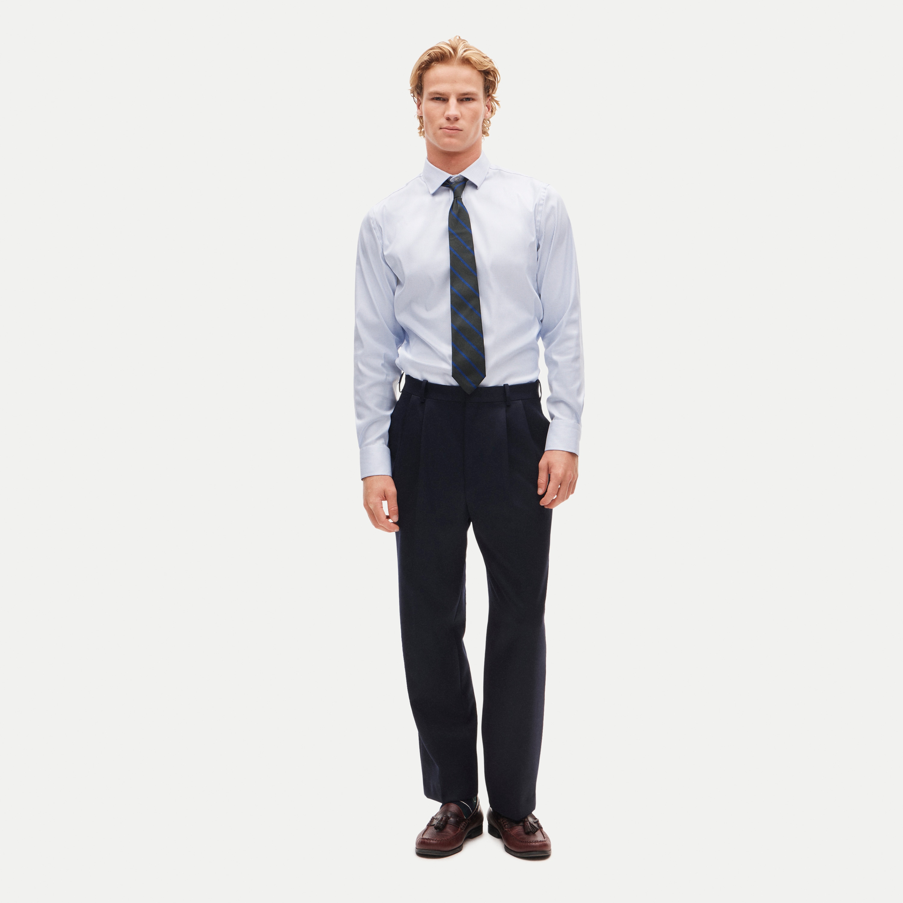 Bowery performance stretch dress shirt with spread collar