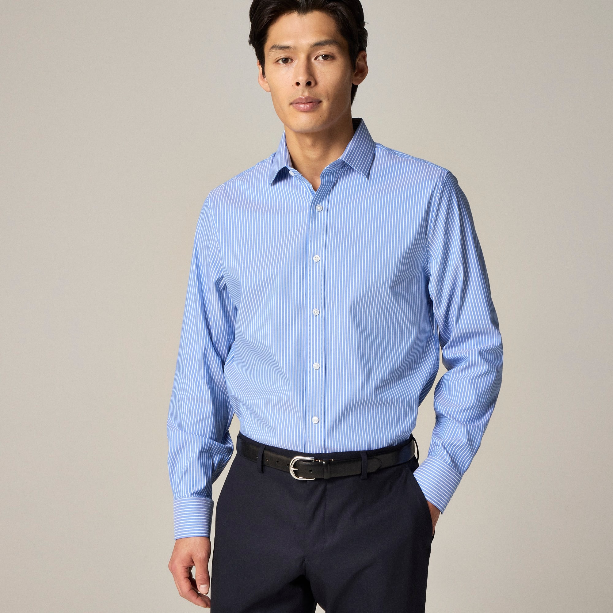  Bowery performance stretch dress shirt with spread collar