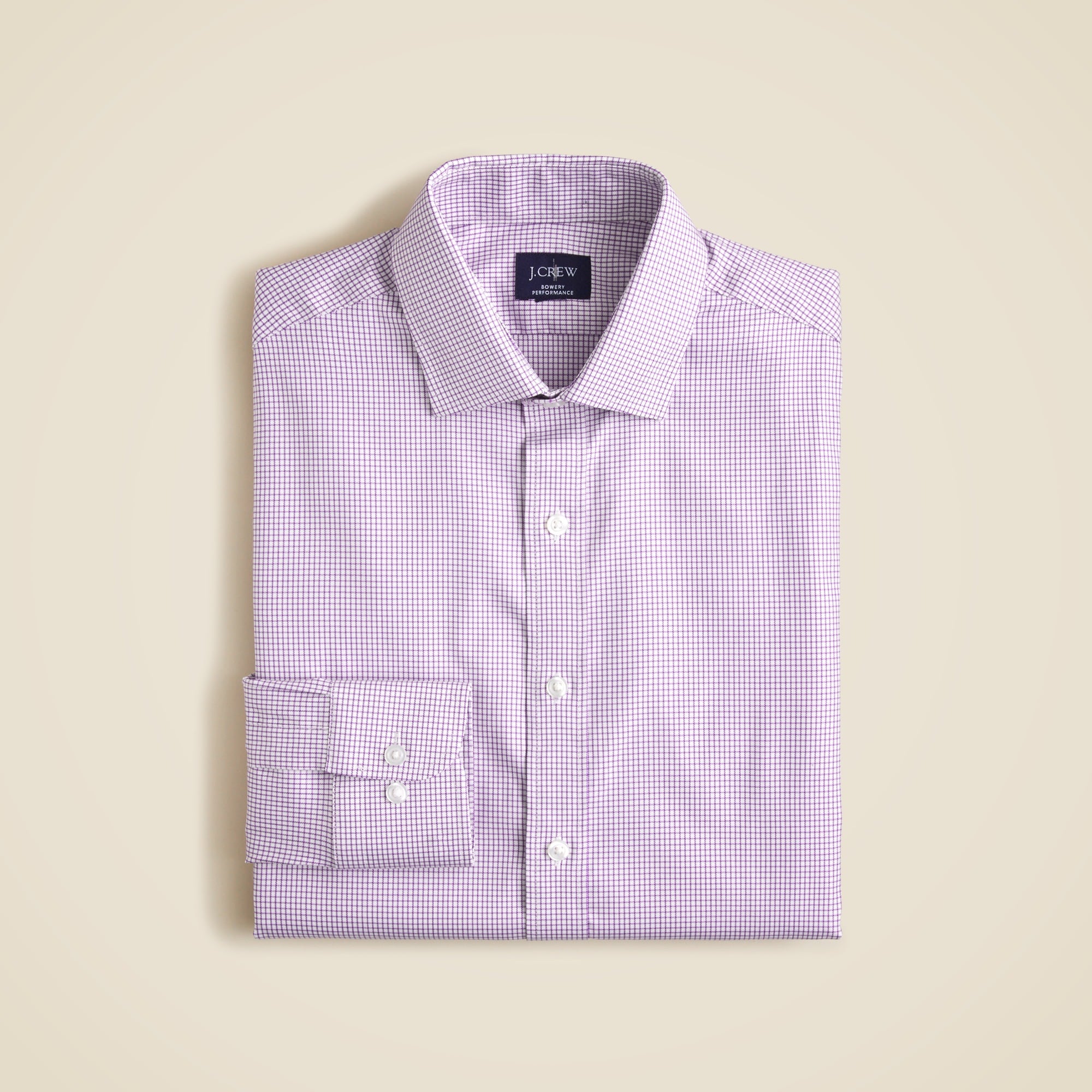mens Bowery performance stretch dress shirt with spread collar