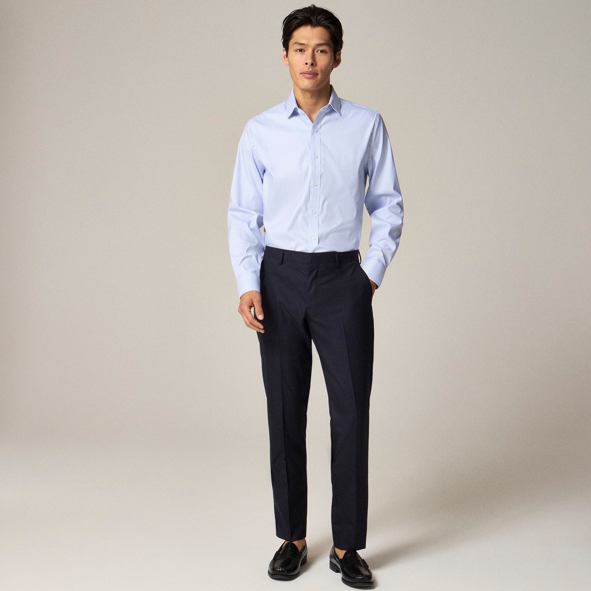 Bowery performance stretch dress shirt with spread collar