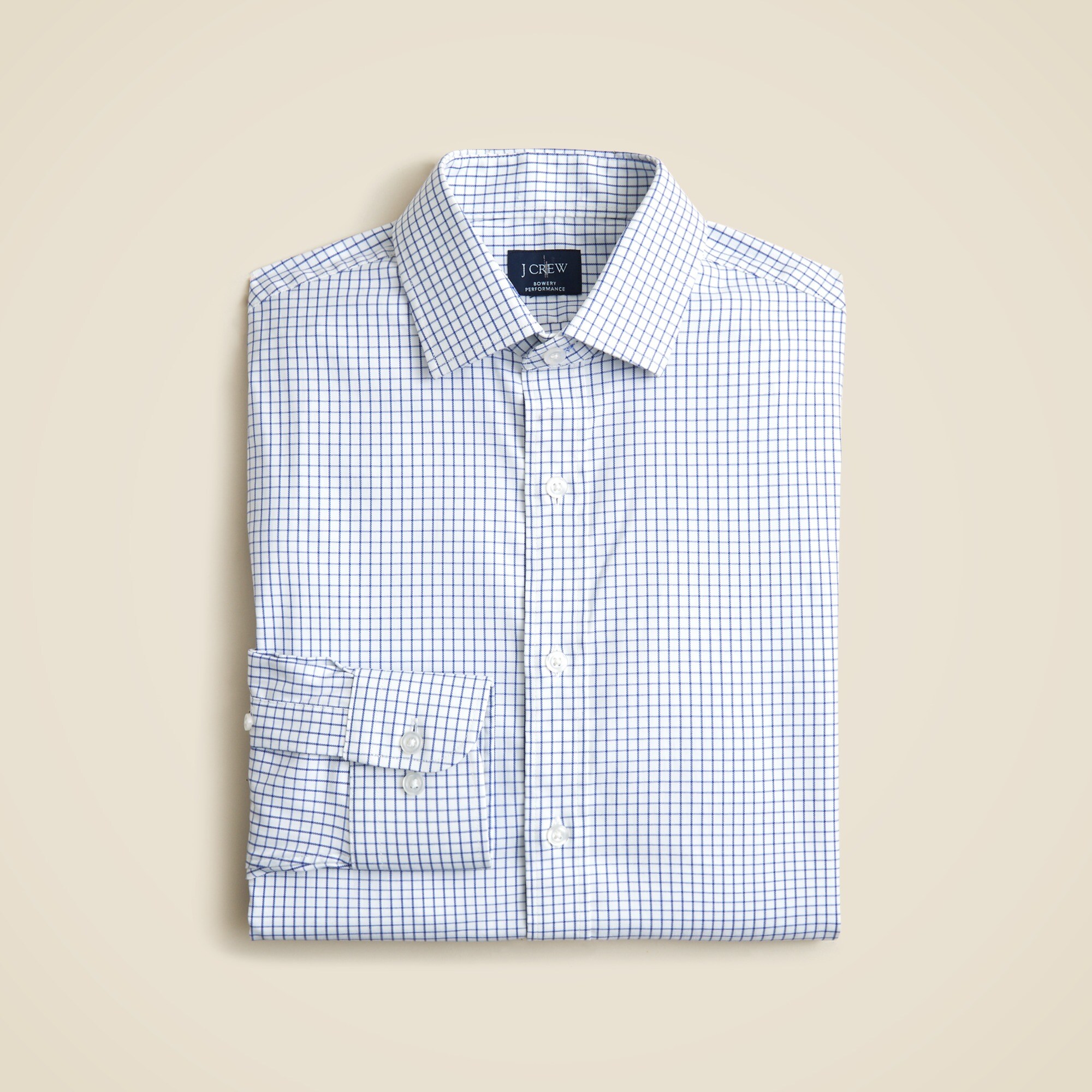  Slim Bowery performance stretch dress shirt with spread collar