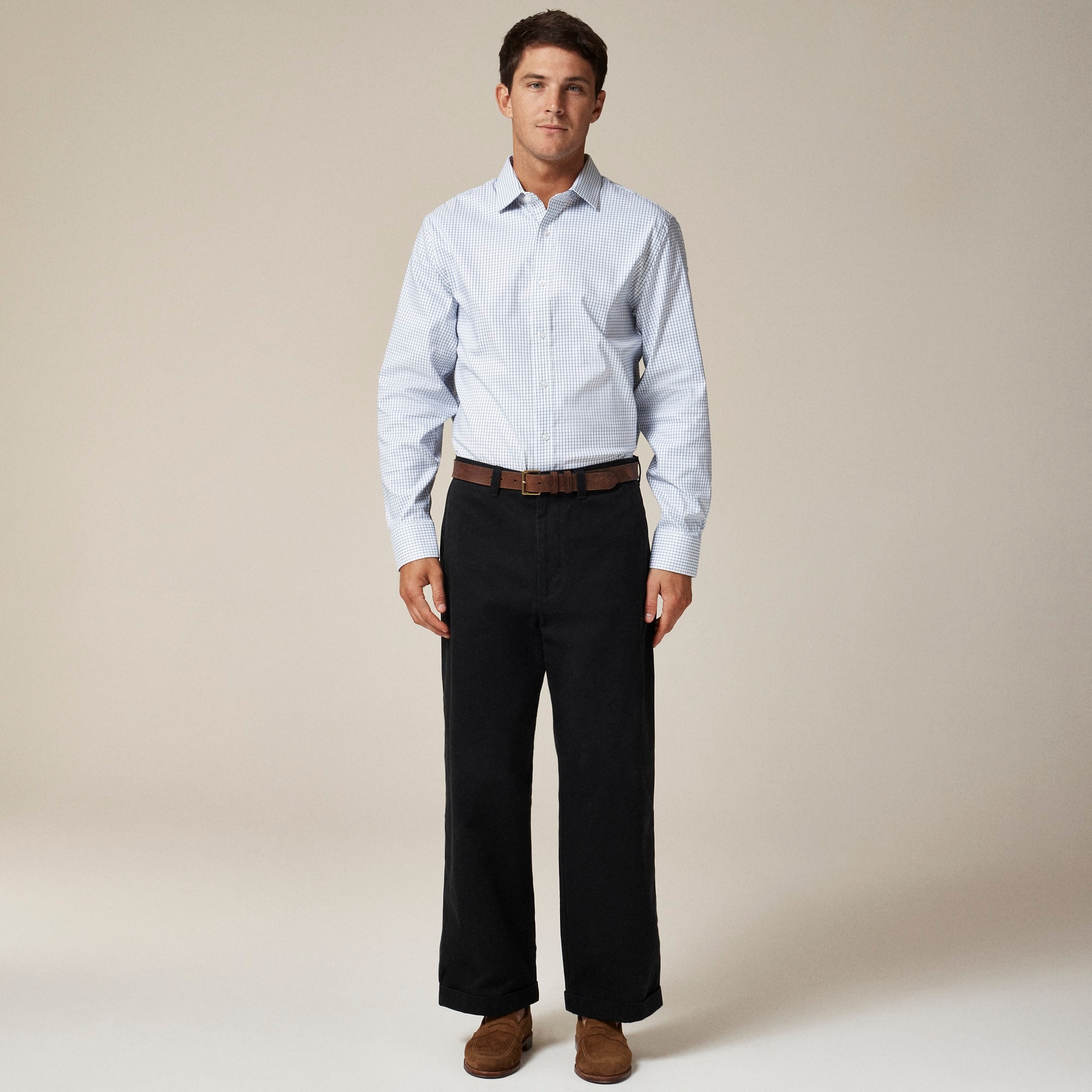 Bowery performance stretch dress shirt with spread collar