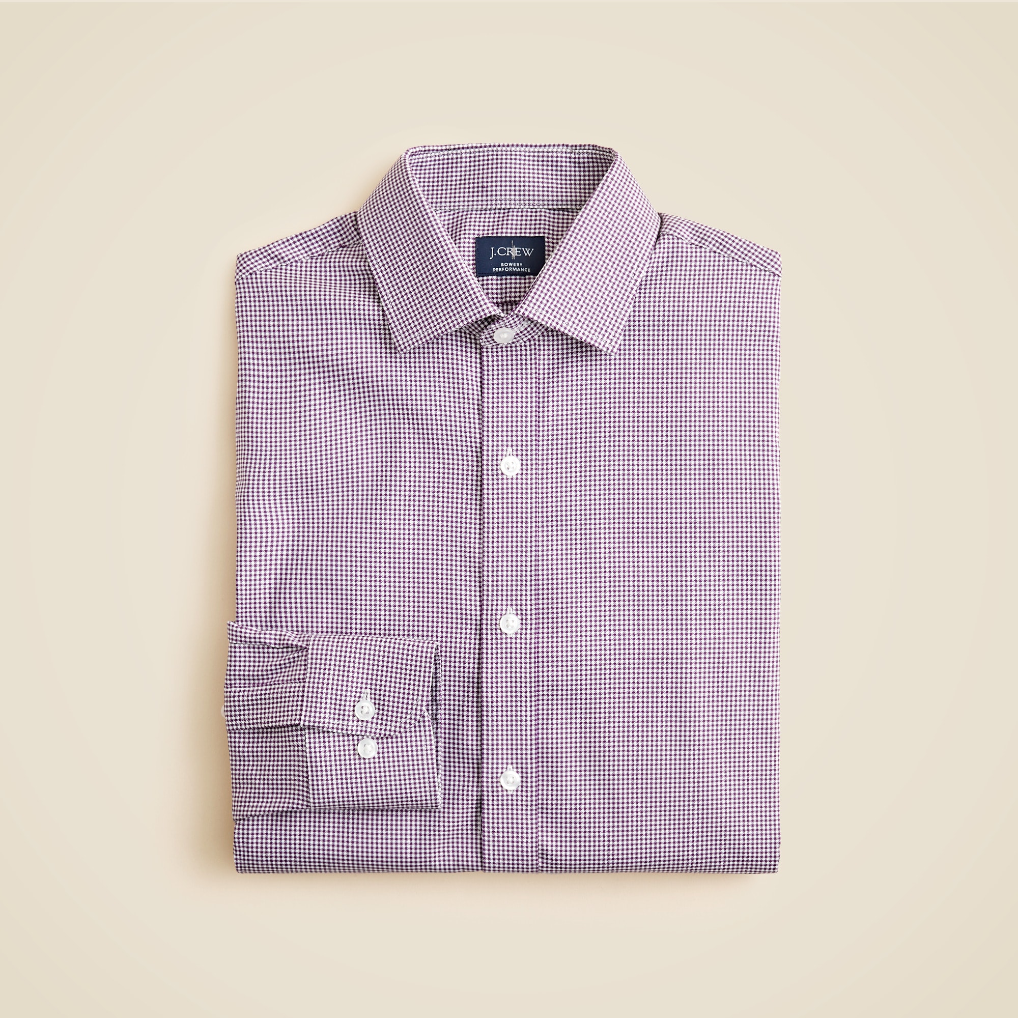 Slim Bowery performance stretch dress shirt with spread collar