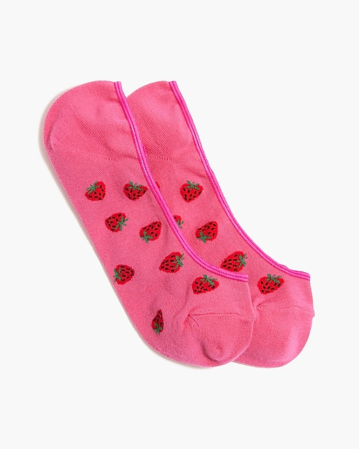 womens Strawberries no-show socks