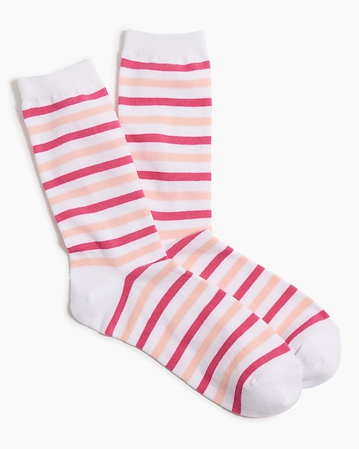 womens Striped trouser socks