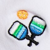 Embroidered pickleball socks WHITE factory: embroidered pickleball socks for women