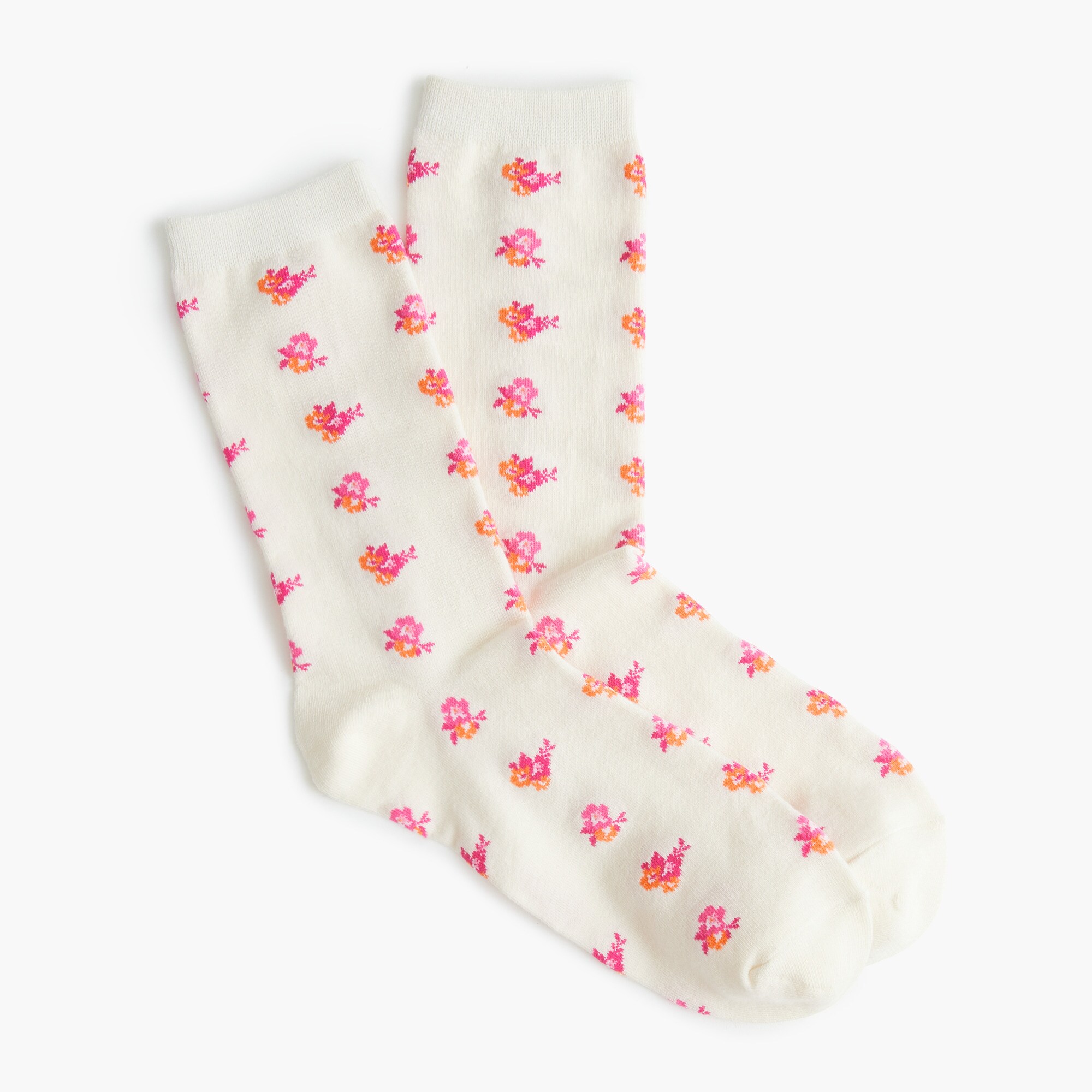 Floral trouser socks