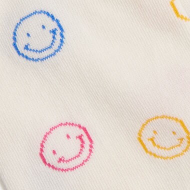 Happy face no-show socks IVORY factory: happy face no-show socks for women