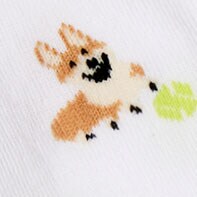 Corgi ankle socks WHITE factory: corgi ankle socks for women